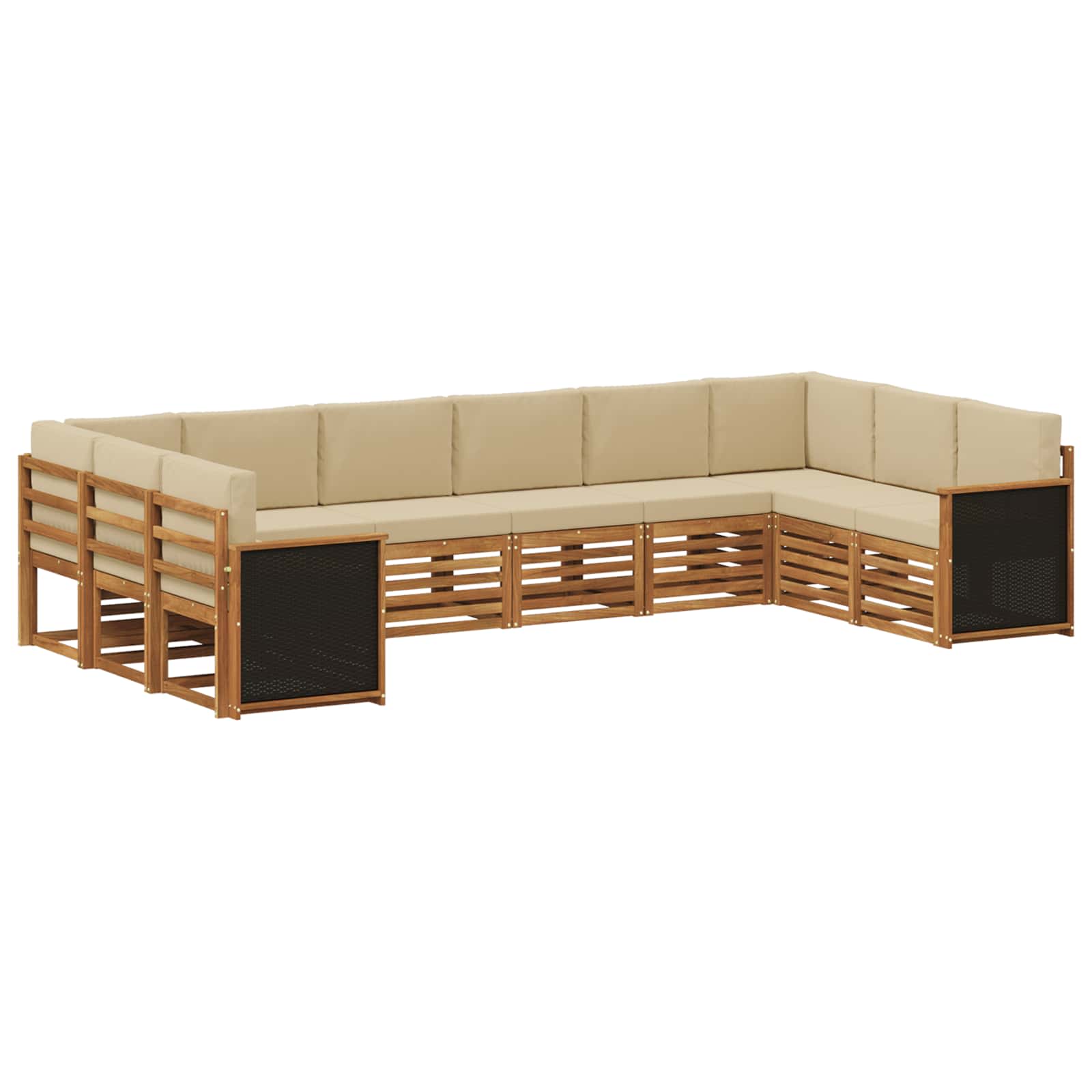 Outdoor-Sofagarnitur 7 stk. Natur
