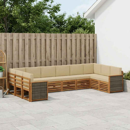 Outdoor-Sofagarnitur 7 stk. Natur