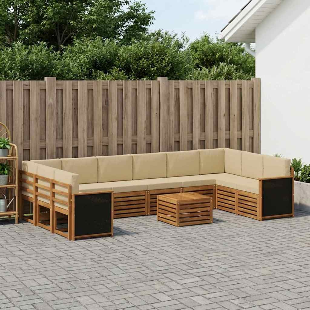 Outdoor-Sofagarnitur 8 stk. Natur
