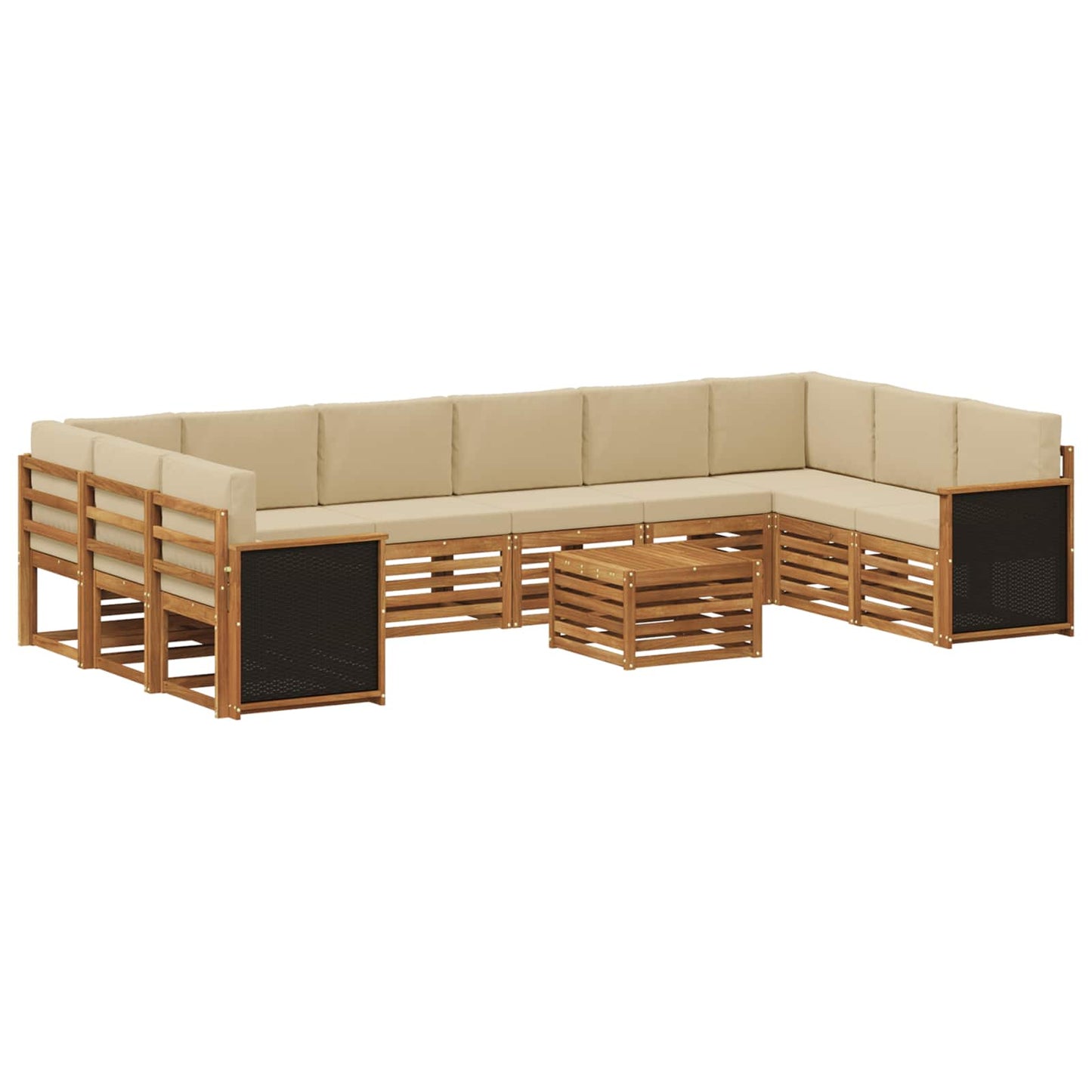 Outdoor-Sofagarnitur 8 stk. Natur
