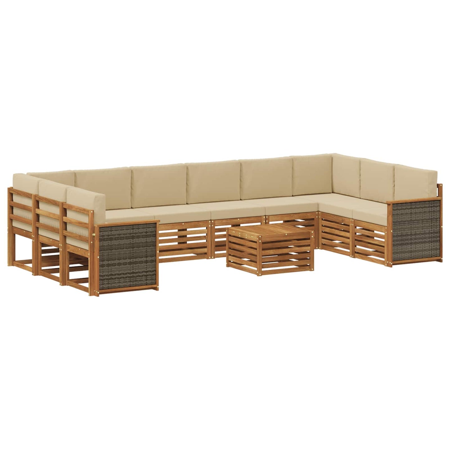 Outdoor-Sofagarnitur 8 stk. Natur