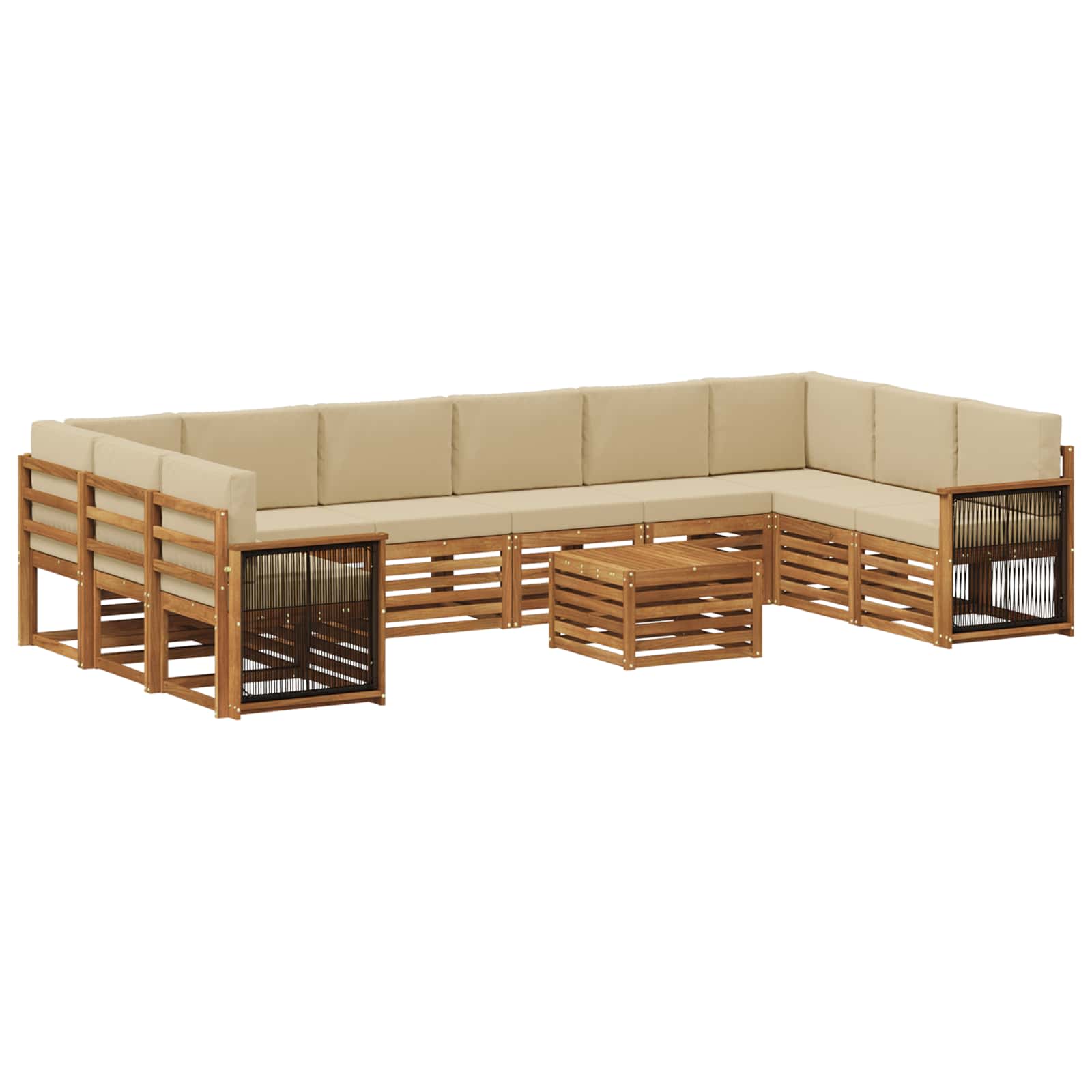 Outdoor-Sofagarnitur 8 stk. Natur