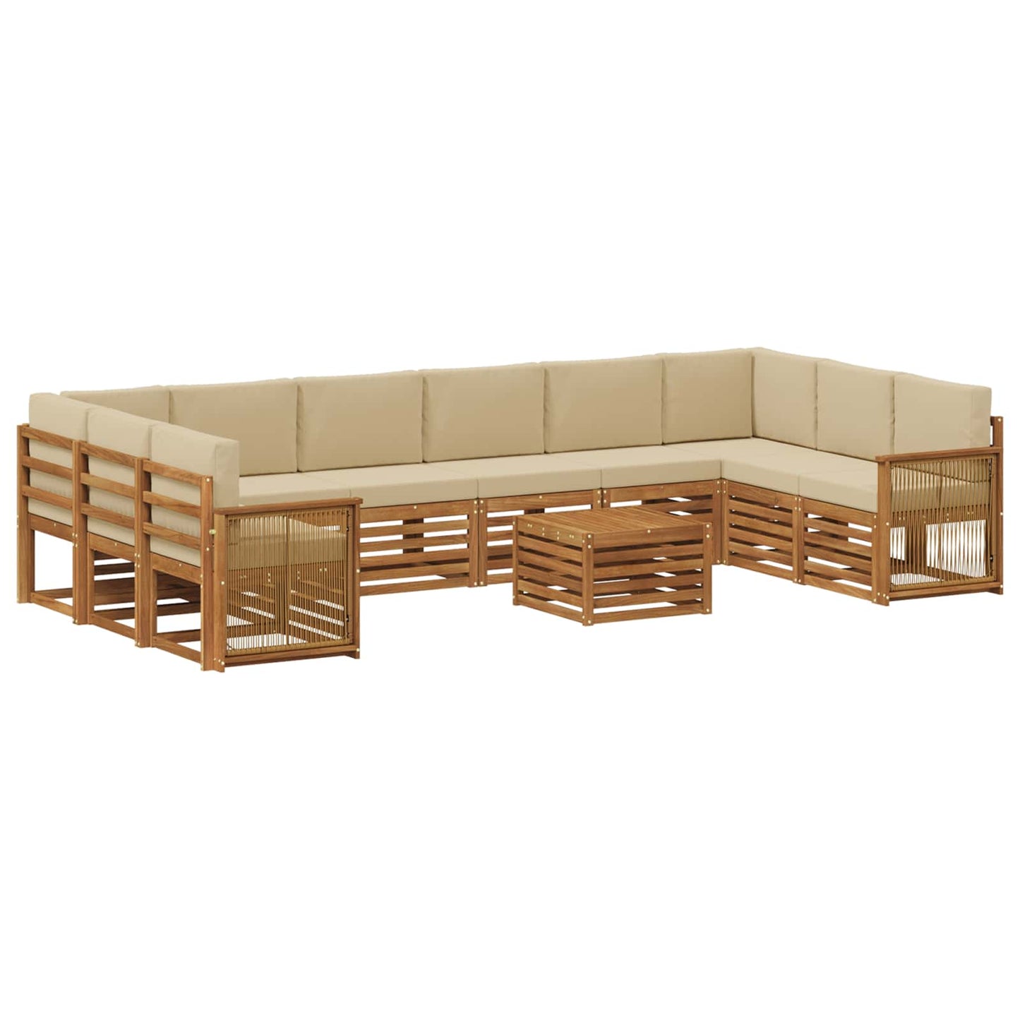 Outdoor-Sofagarnitur 8 stk. Natur