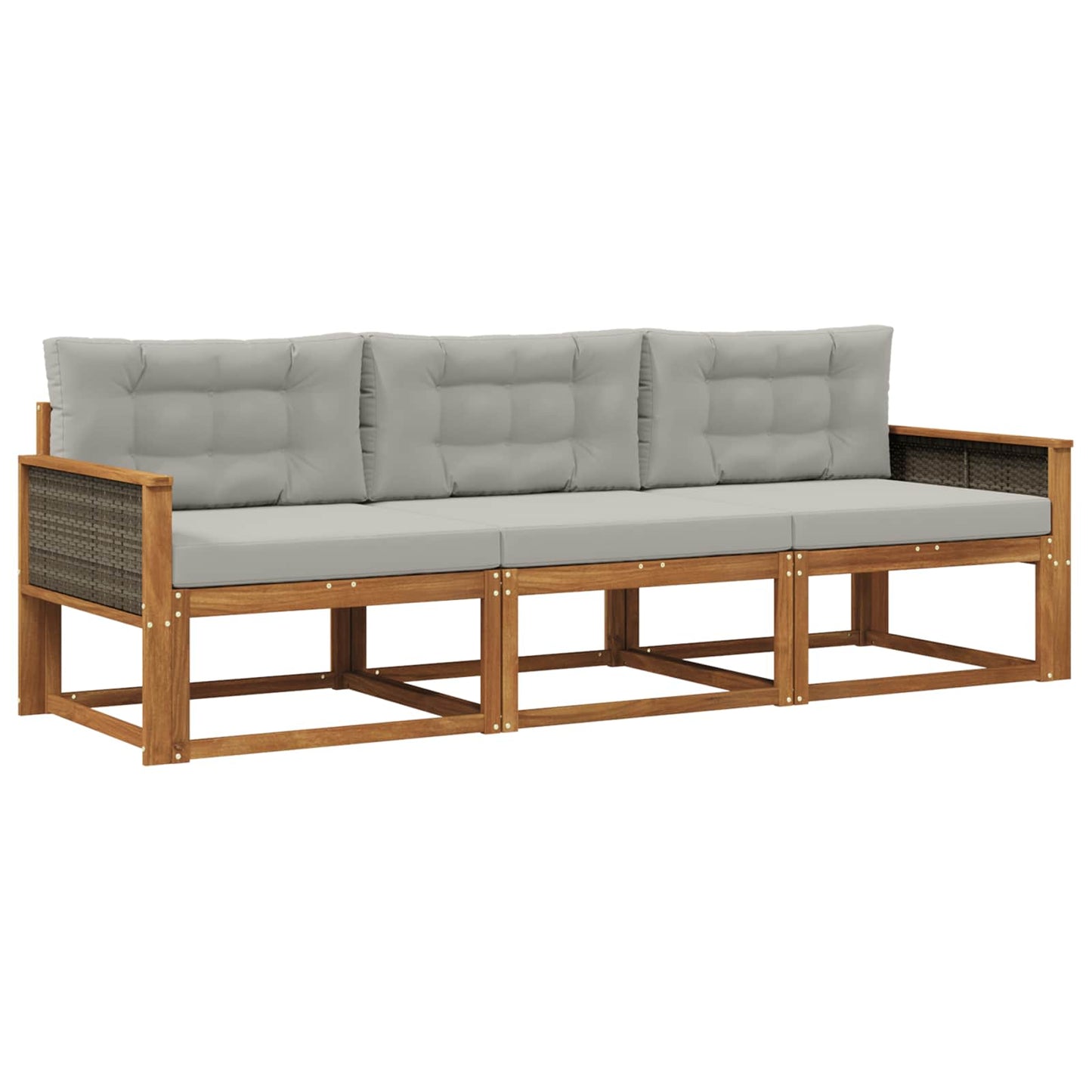 Outdoor-Sofagarnitur 3 stk. Natural and Light grey