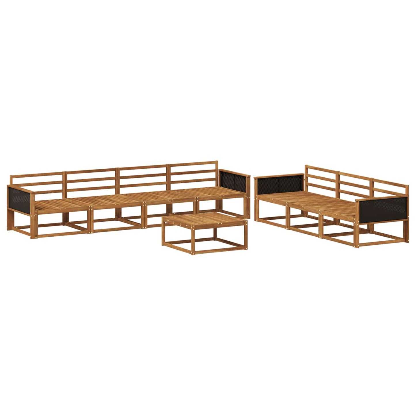 Outdoor-Sofagarnitur 8 pcs Natur Massivholz Akazie