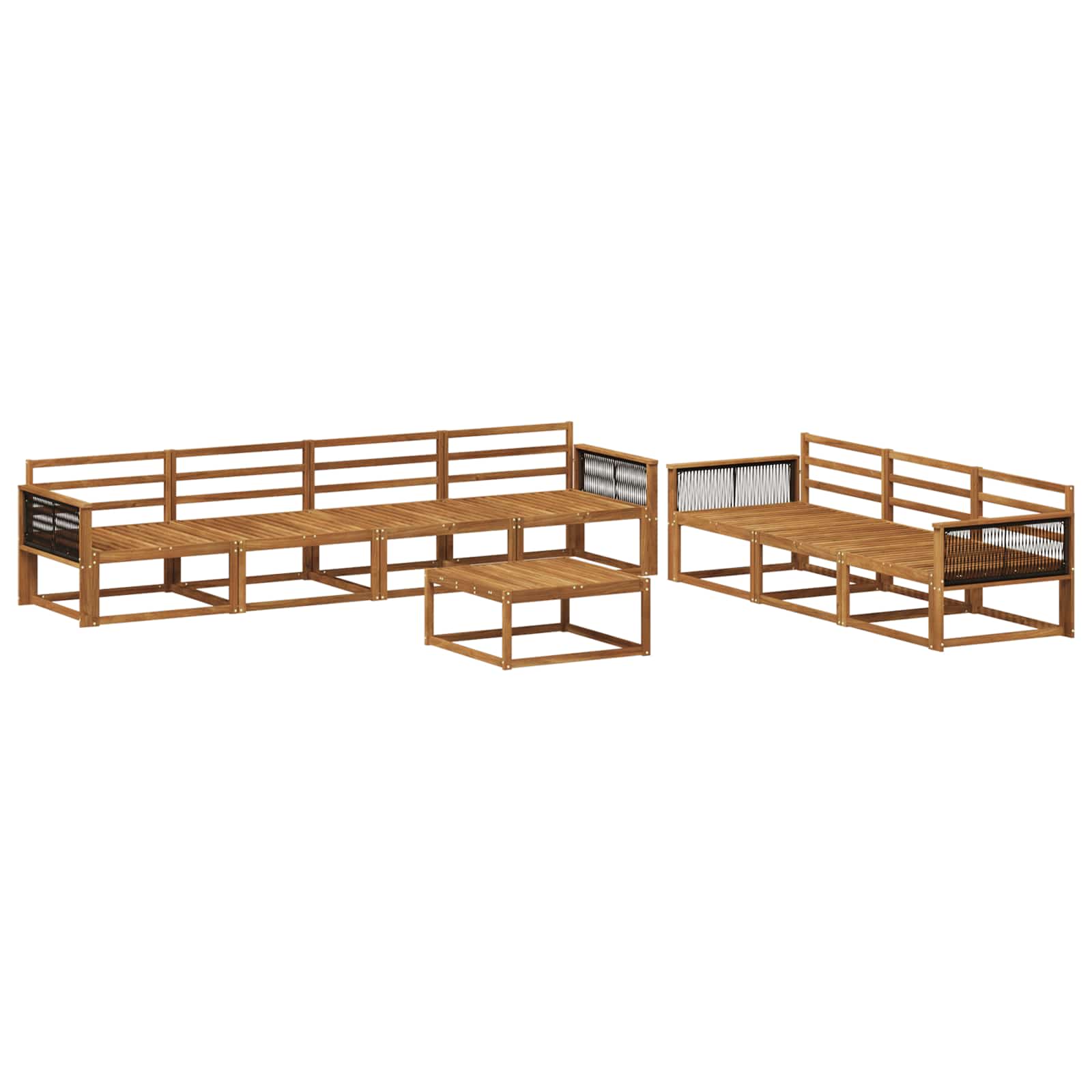 Outdoor-Sofagarnitur 8 pcs Natur Massivholz Akazie