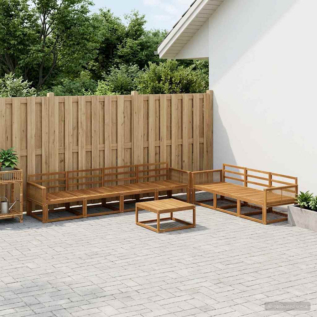 Outdoor-Sofagarnitur 8 pcs Natur Massivholz Akazie