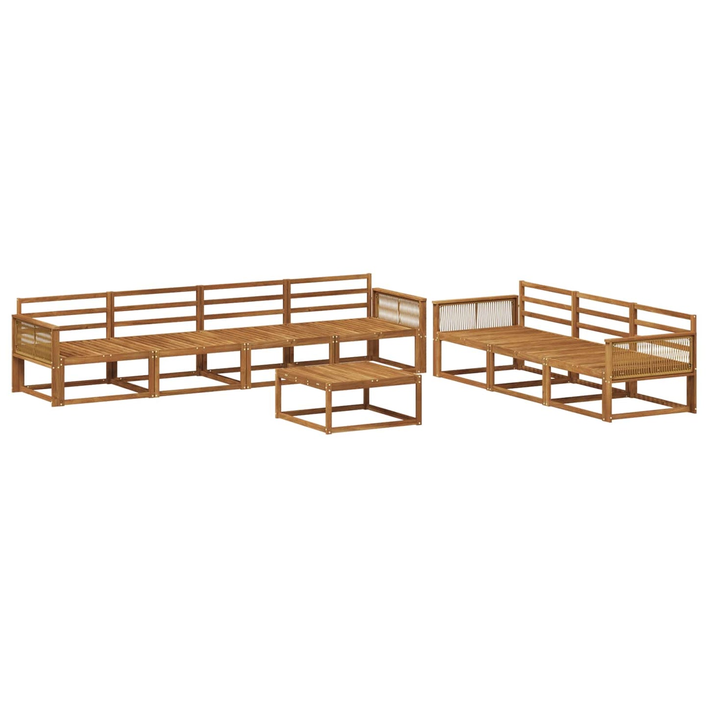 Outdoor-Sofagarnitur 8 pcs Natur Massivholz Akazie