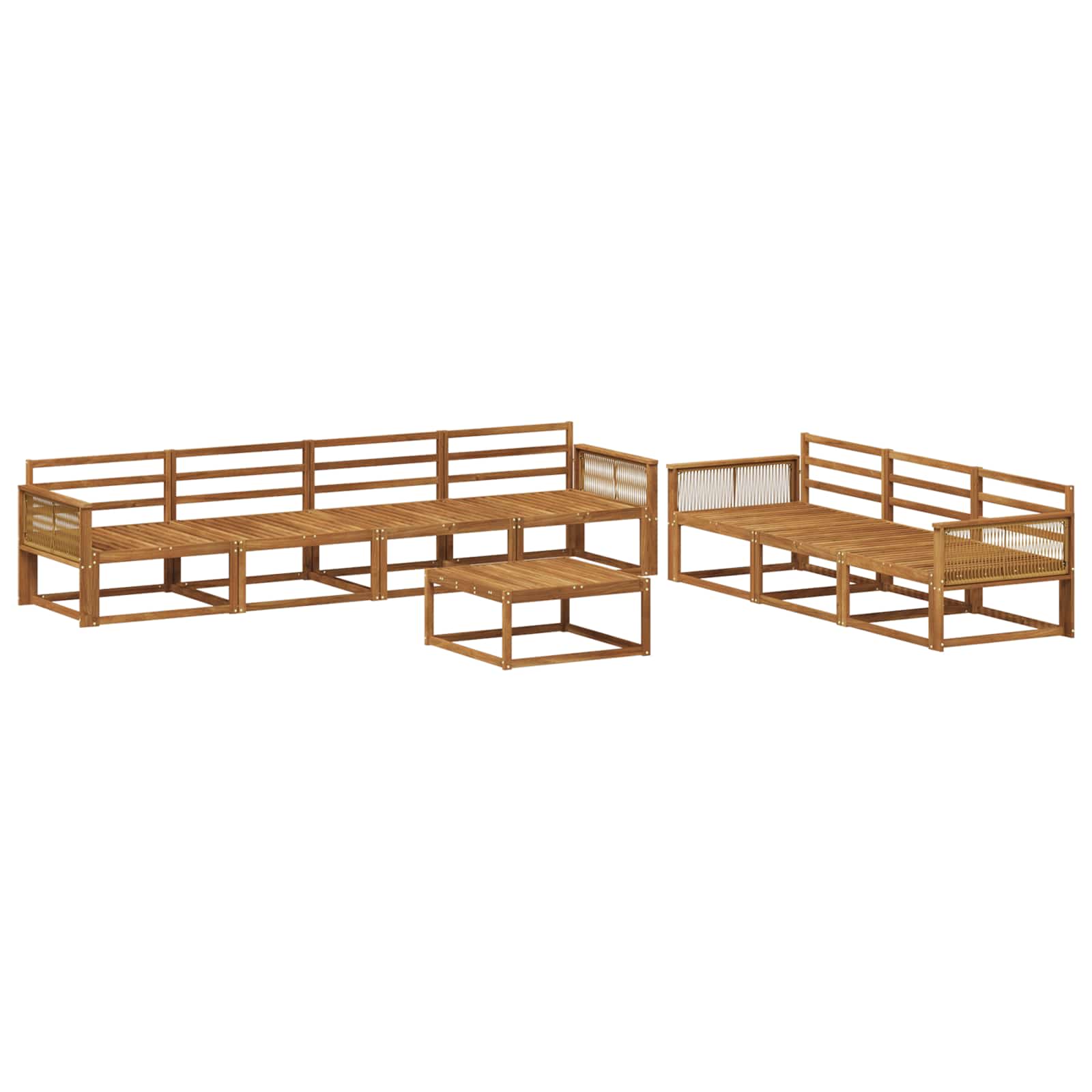 Outdoor-Sofagarnitur 8 pcs Natur Massivholz Akazie