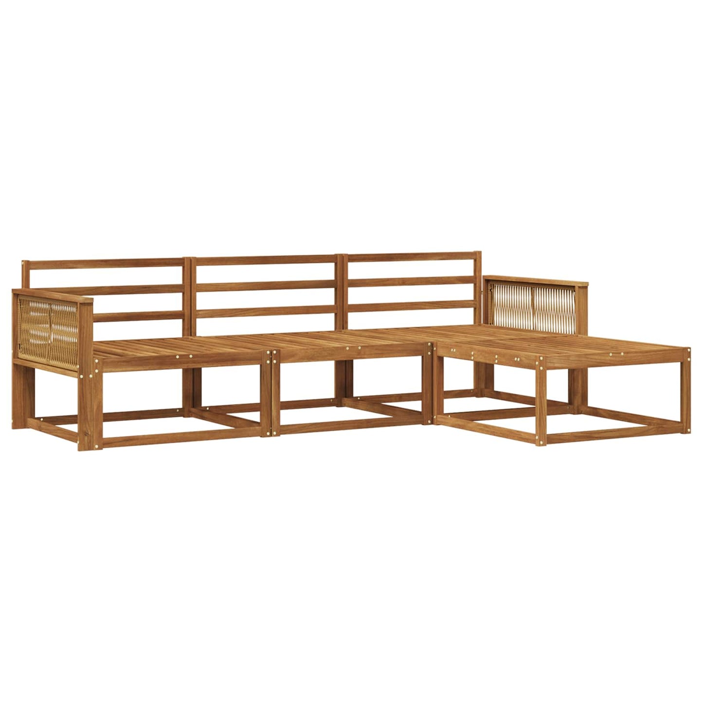 Outdoor-Sofagarnitur 4 pcs Natur Massivholz Akazie
