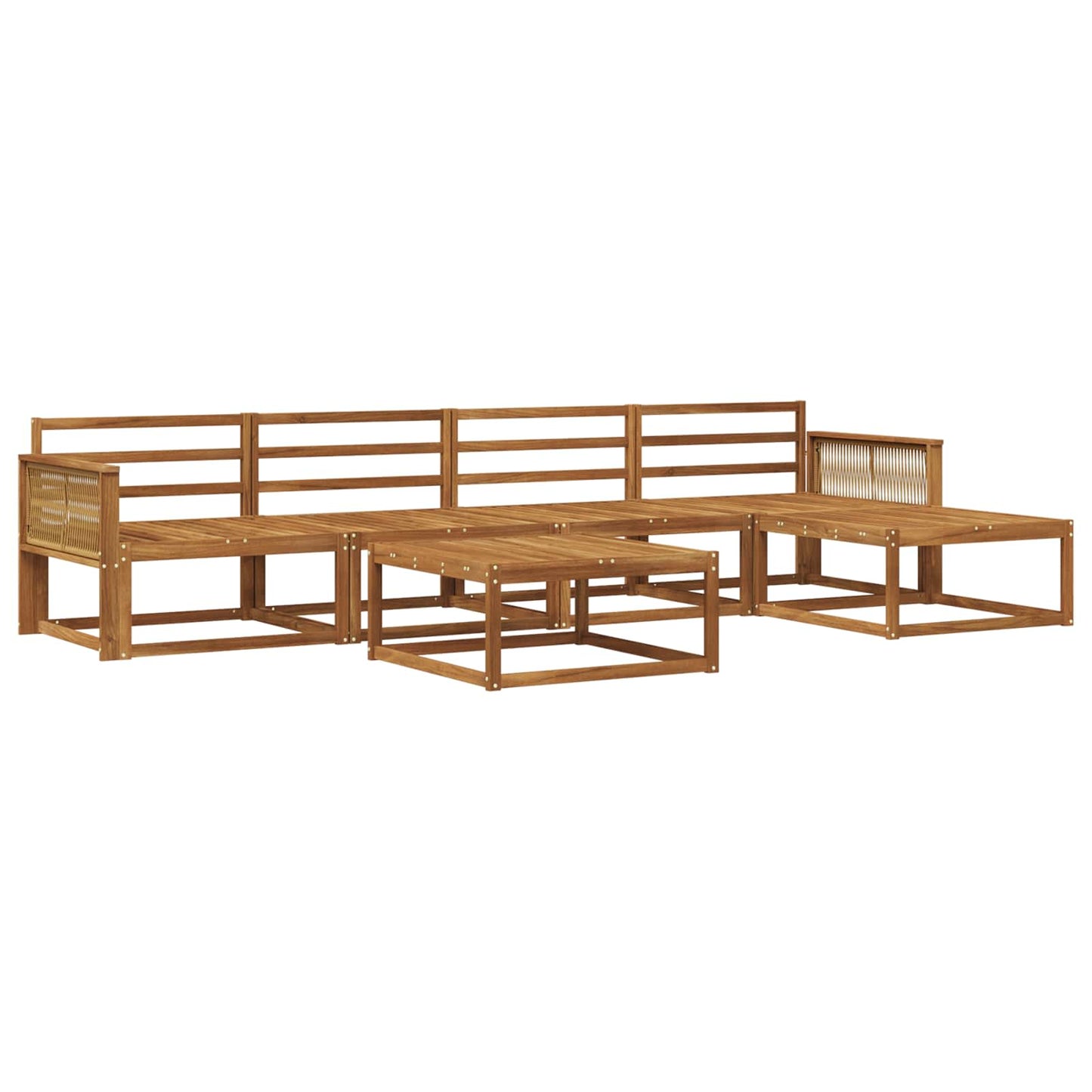 Outdoor-Sofagarnitur 6 pcs Natur Massivholz Akazie