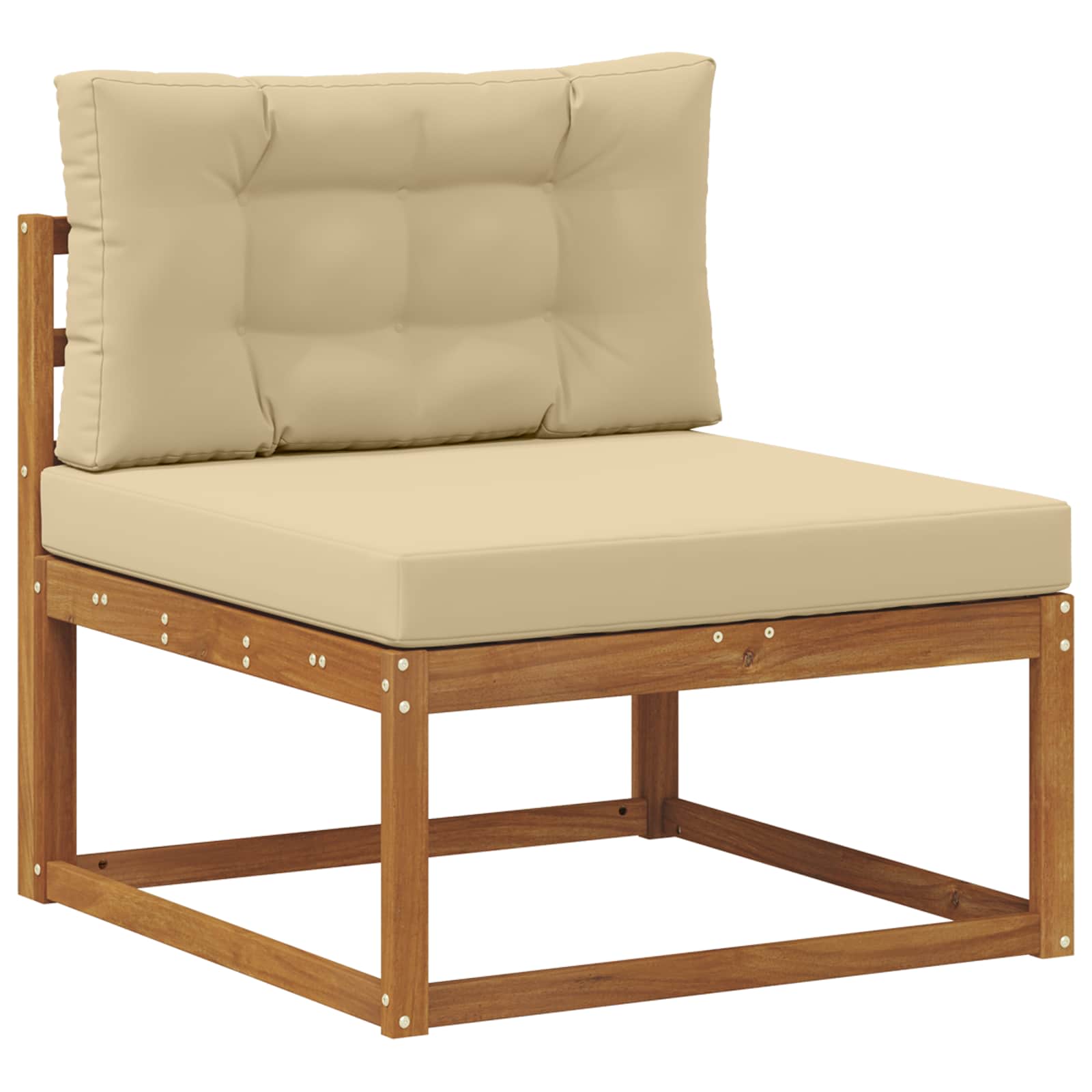 Outdoor-Sofagarnitur 7 stk. Natur und Beige