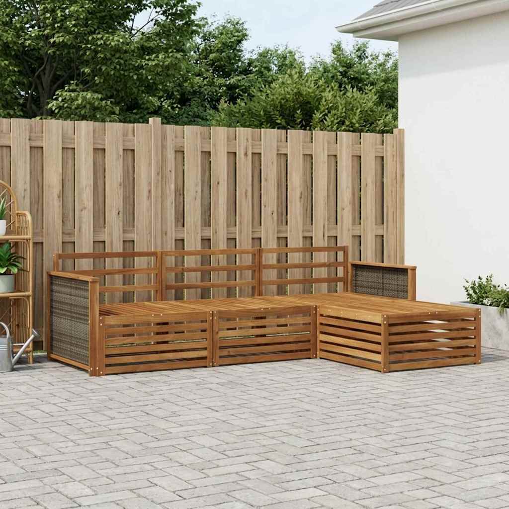 Outdoor-Sofagarnitur Natur 249,5 x 162,5 x 73 cm