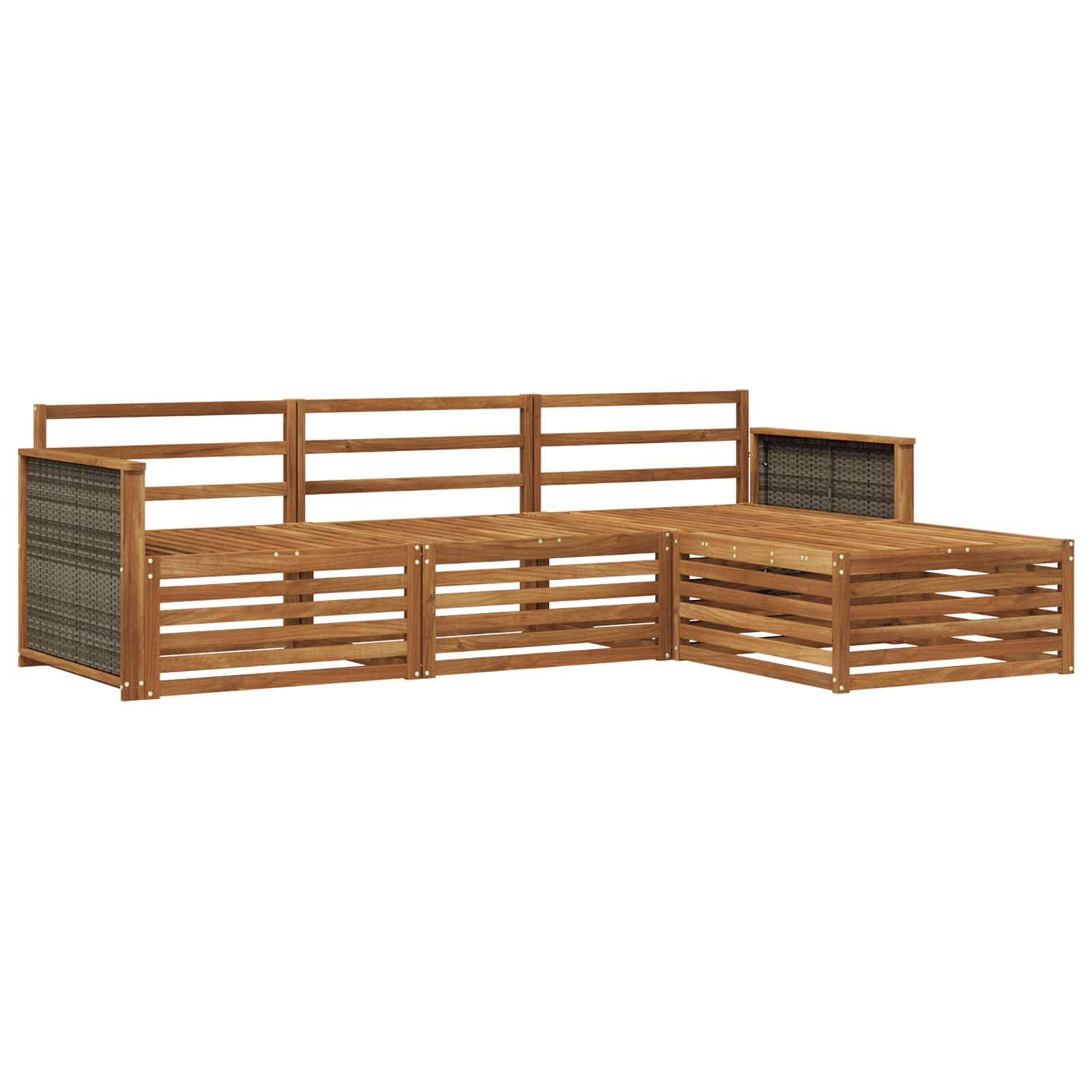 Outdoor-Sofagarnitur Natur 249,5 x 162,5 x 73 cm