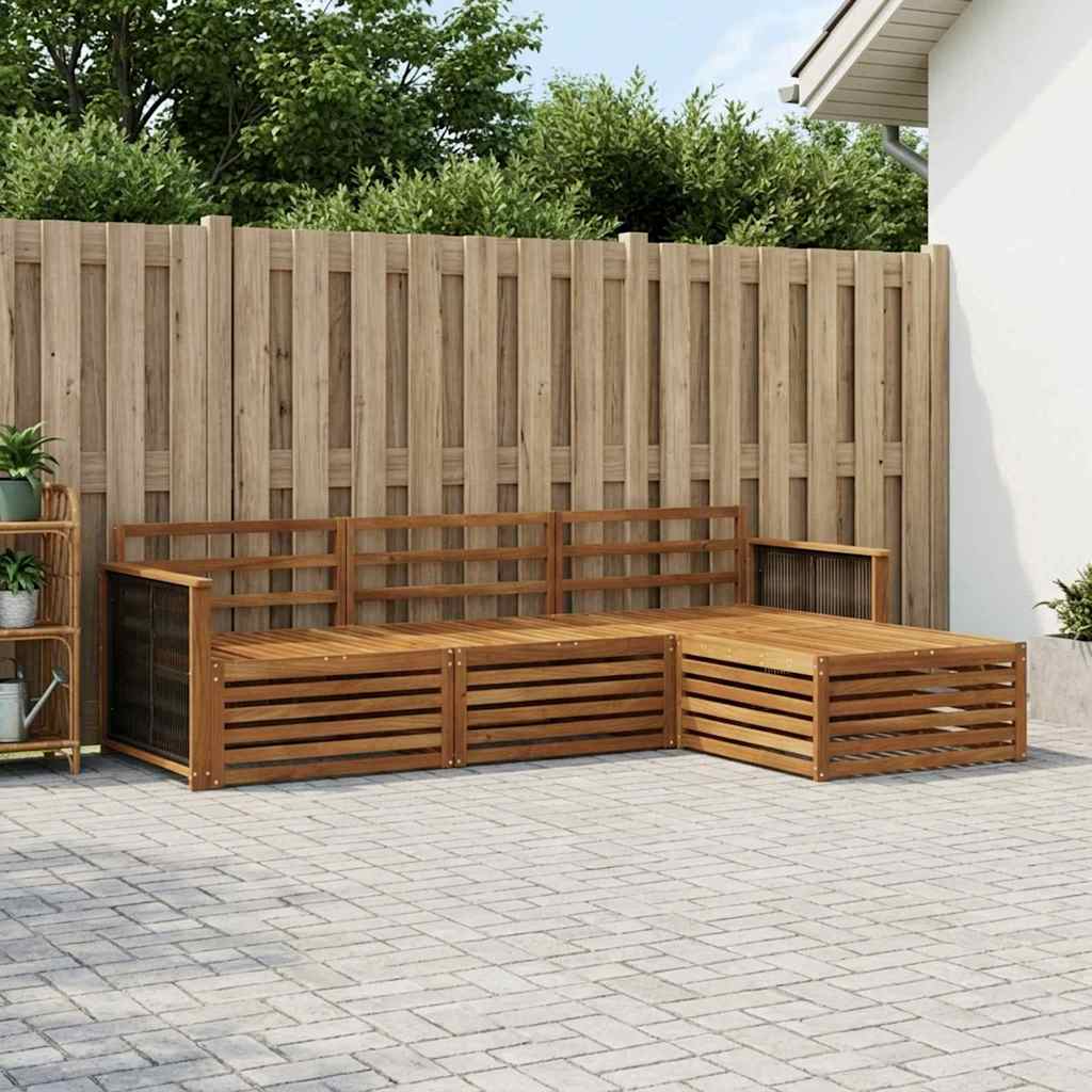 Outdoor-Sofagarnitur Natur 249 x 162,5 x 73 cm
