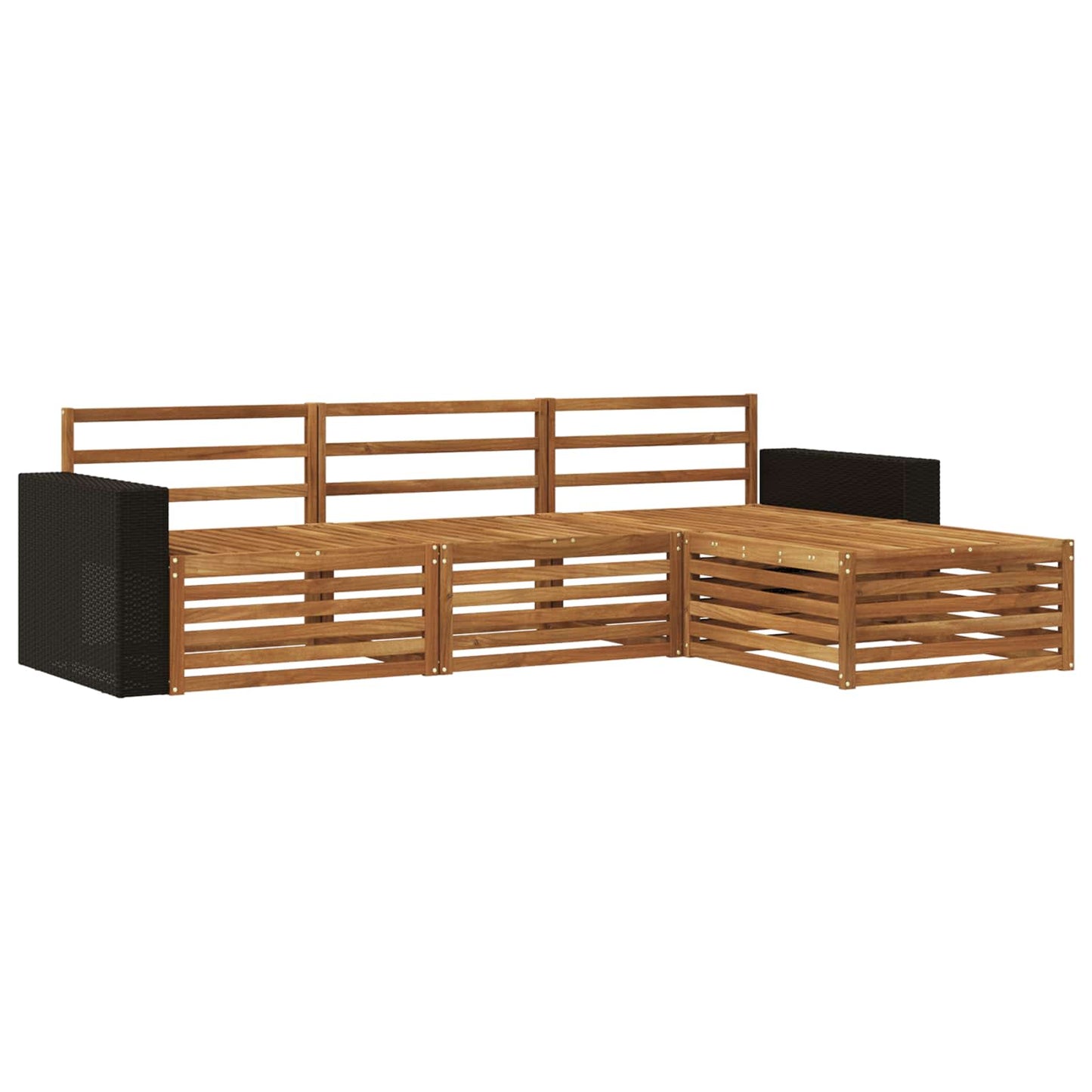 Outdoor-Sofagarnitur 5 pcs Massivholz Akazie