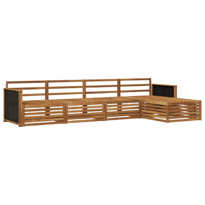 Outdoor-Sofagarnitur 5 stk. Natur Massivholz Akazie
