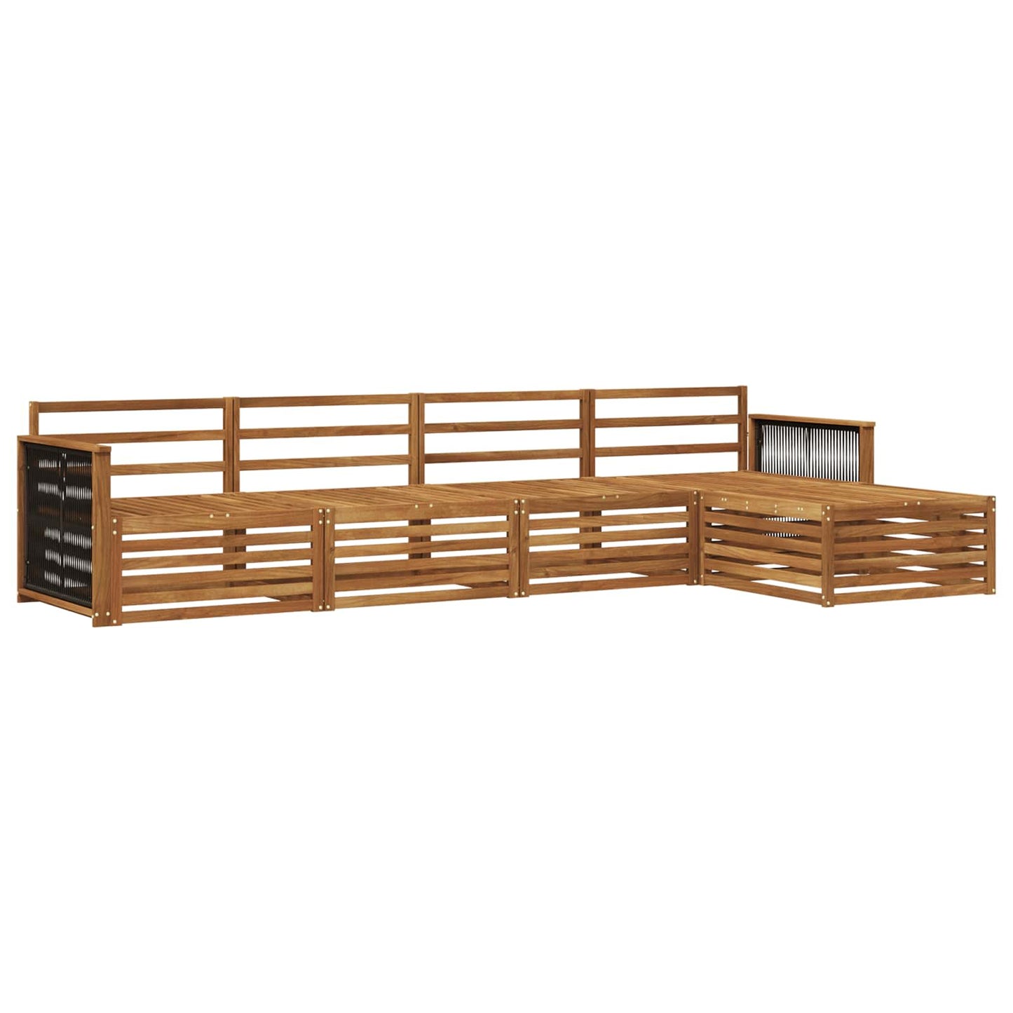 Outdoor-Sofagarnitur 5 pcs Natur Massivholz Akazie