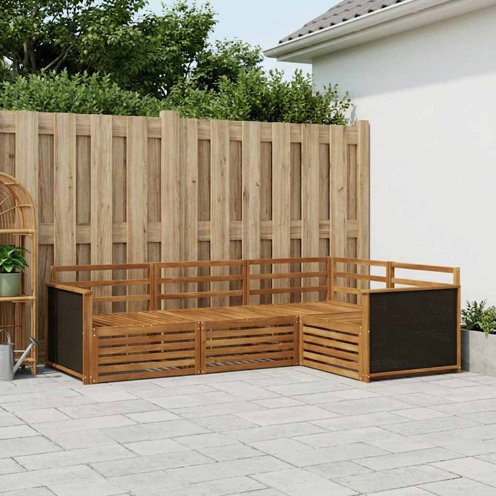 Outdoor-Sofagarnitur 4 pcs Natur 247,5 x 168,5 x 73 cm