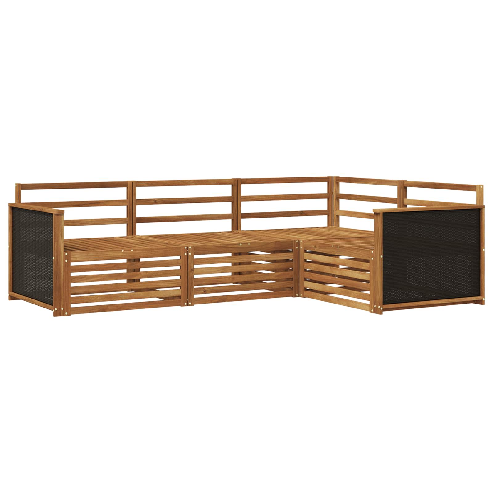 Outdoor-Sofagarnitur 4 pcs Natur 247,5 x 168,5 x 73 cm