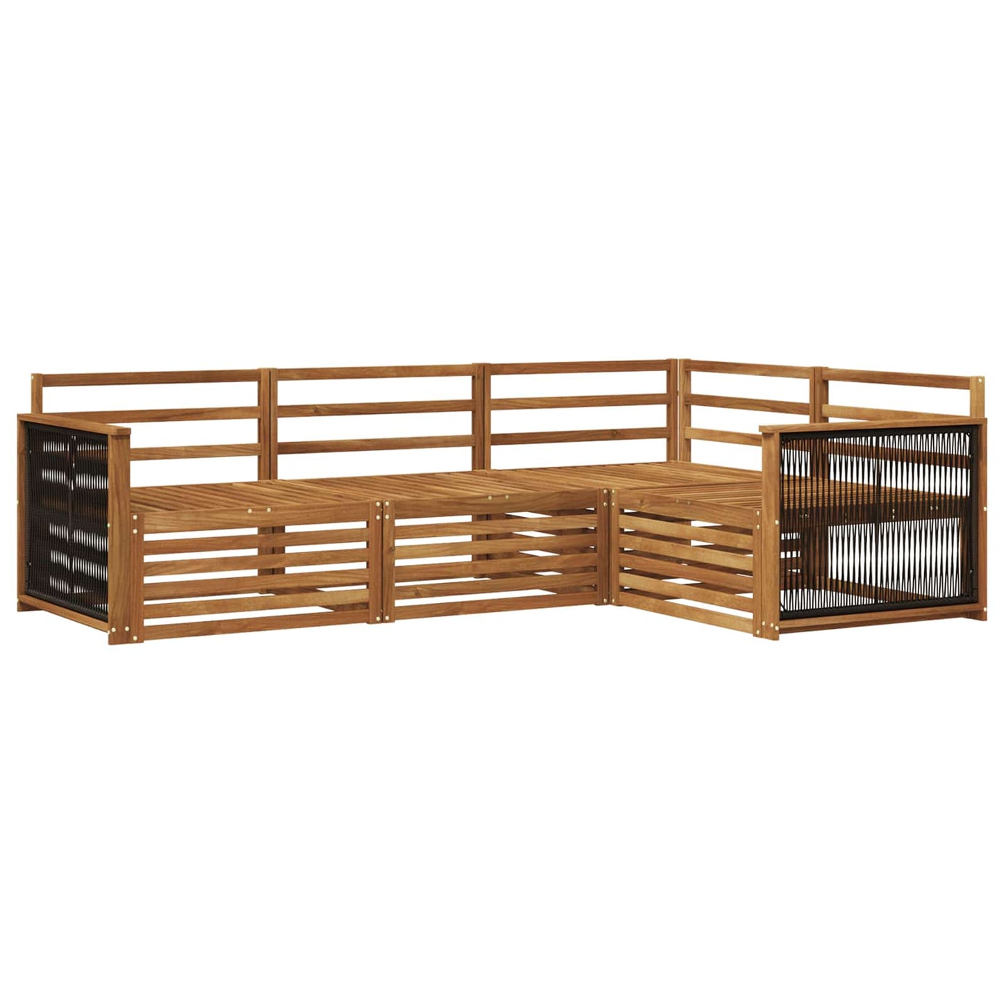 Outdoor-Sofagarnitur 4 pcs Natur Massivholz Akazie