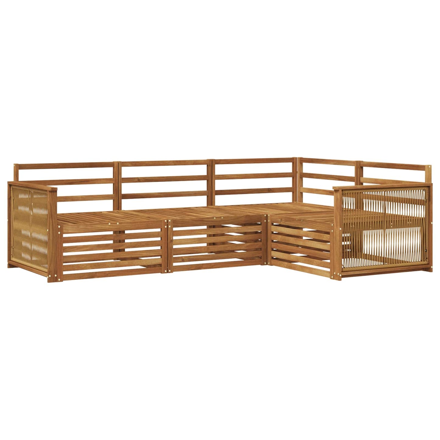 Outdoor-Sofagarnitur 4 pcs Natur Massivholz Akazie