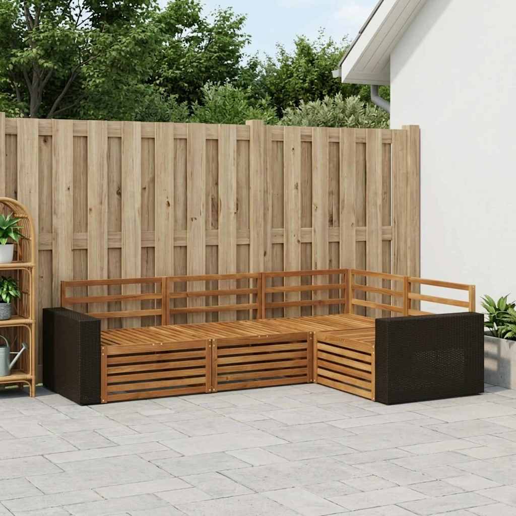 Outdoor-Sofagarnitur 4 pcs Natur 255,5 x 176,5 x 73 cm