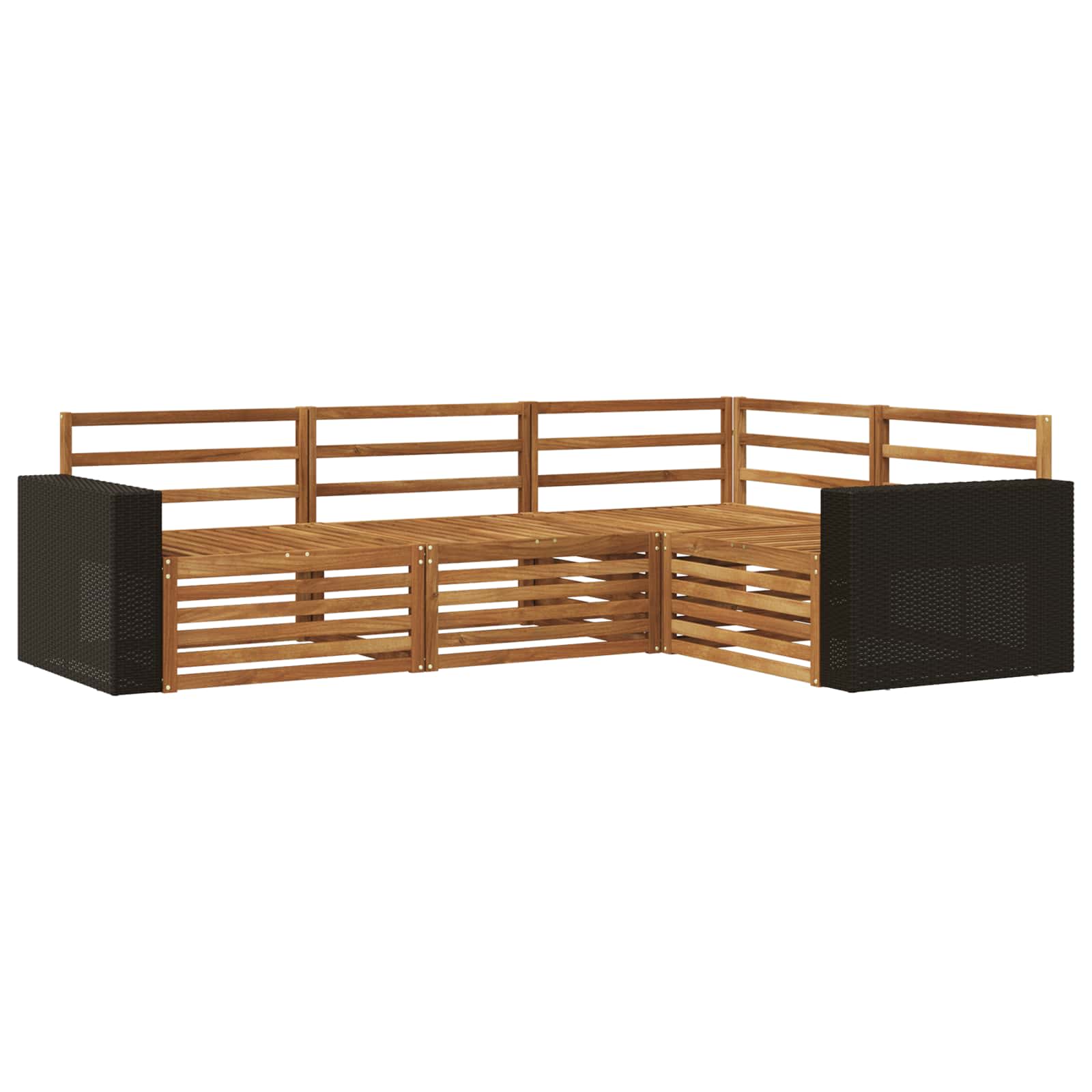 Outdoor-Sofagarnitur 4 pcs Natur 255,5 x 176,5 x 73 cm