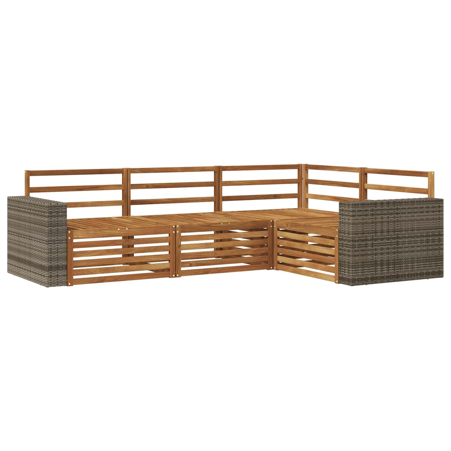 Outdoor-Sofagarnitur 4 pcs Natur 255,5 x 176,5 x 73 cm