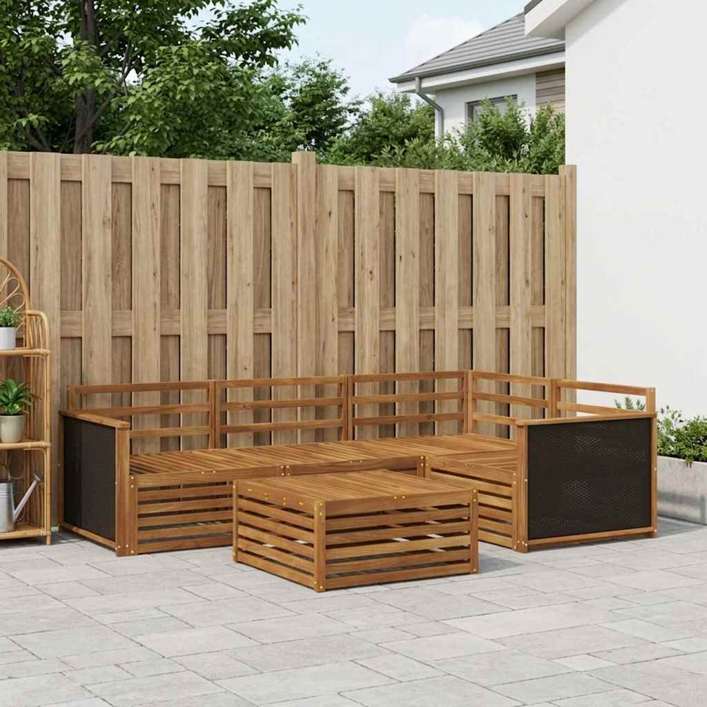 Outdoor-Sofagarnitur 5 pcs Natur 79 x 79 x 37 cm