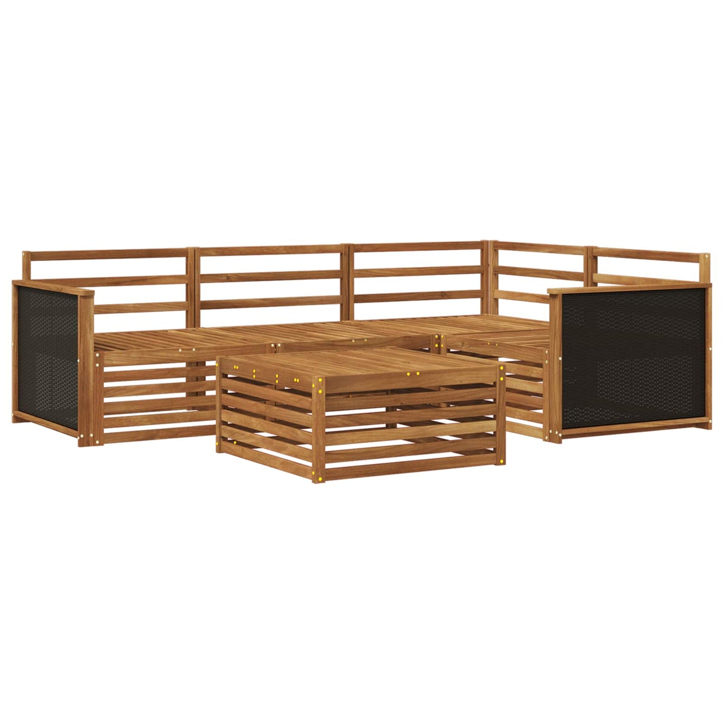 Outdoor-Sofagarnitur 5 pcs Natur 79 x 79 x 37 cm