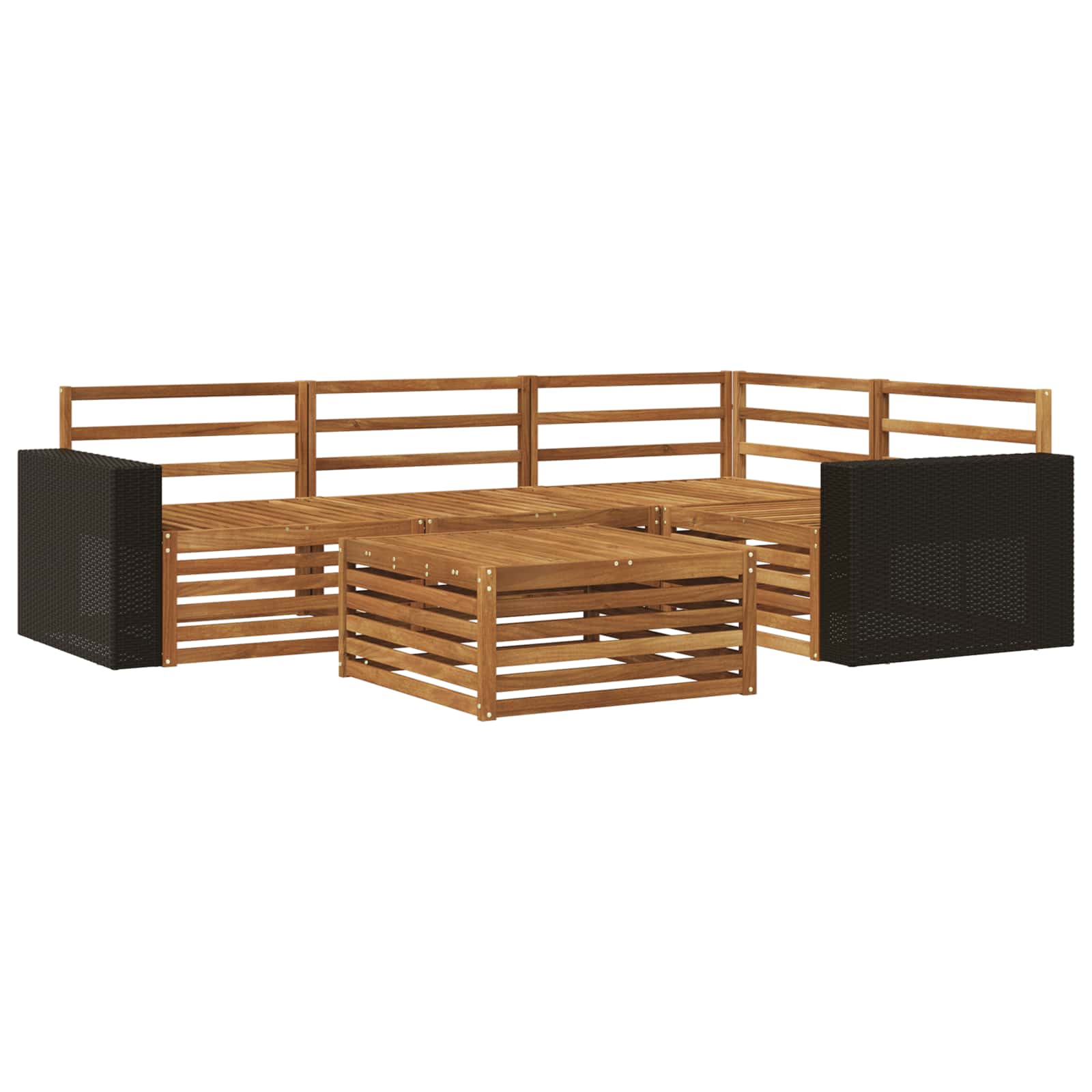 Outdoor-Sofagarnitur 5 pcs Natur 79 x 79 x 37 cm
