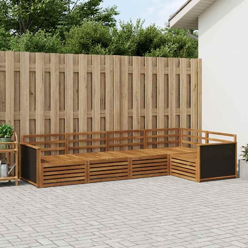 Outdoor-Sofagarnitur 5 pcs Natur 323 x 164,5 x 73 cm