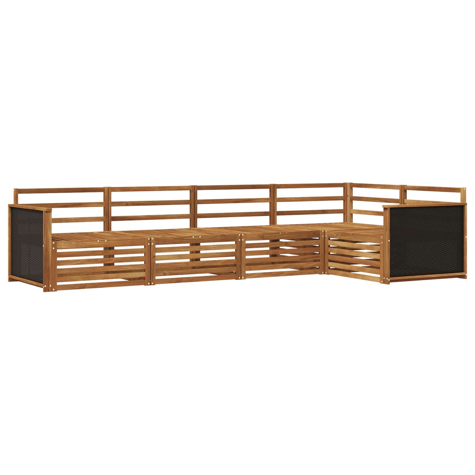 Outdoor-Sofagarnitur 5 pcs Natur 323 x 164,5 x 73 cm