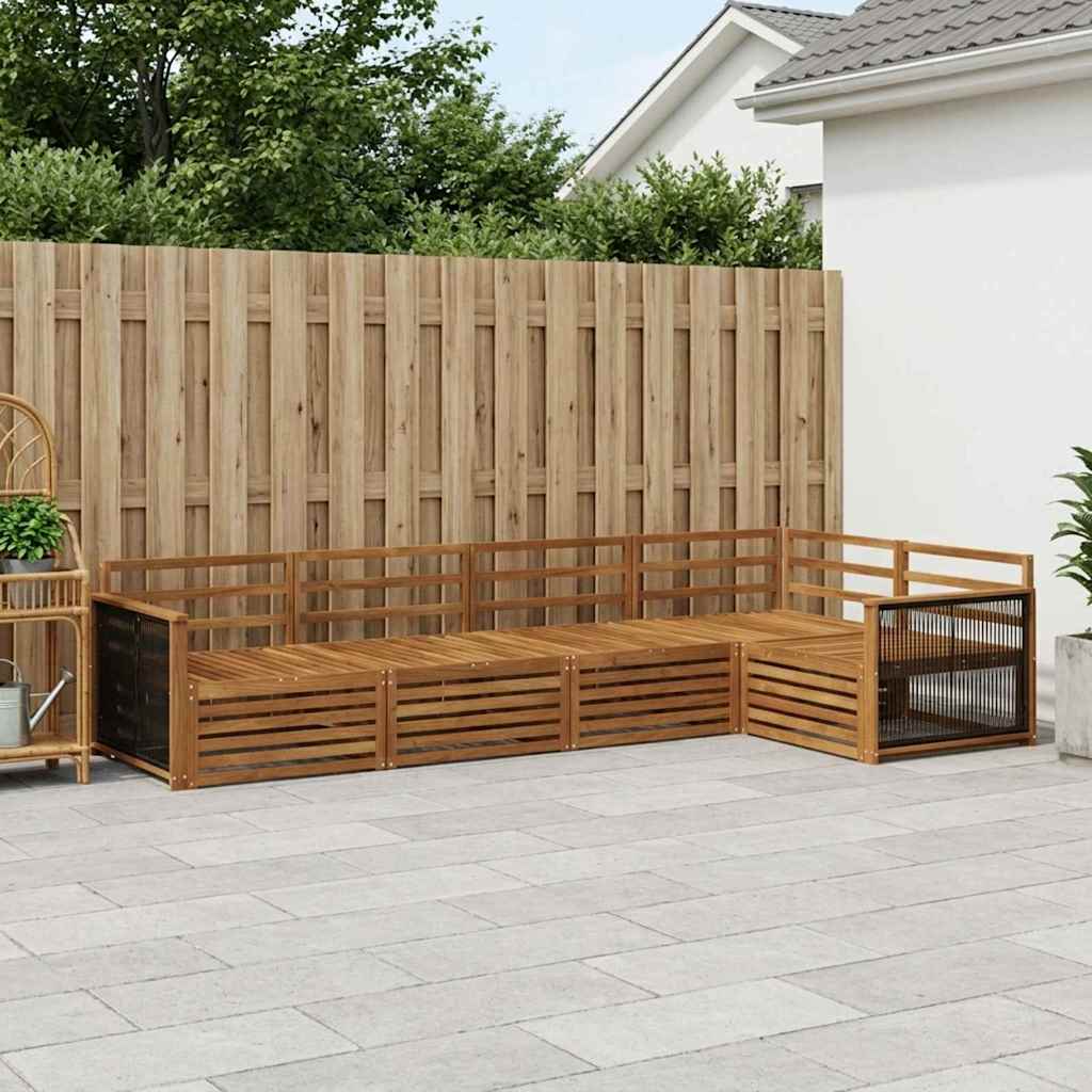 Outdoor-Sofagarnitur 5 pcs Natur Massivholz Akazie