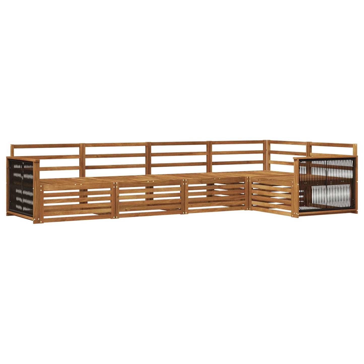 Outdoor-Sofagarnitur 5 pcs Natur Massivholz Akazie
