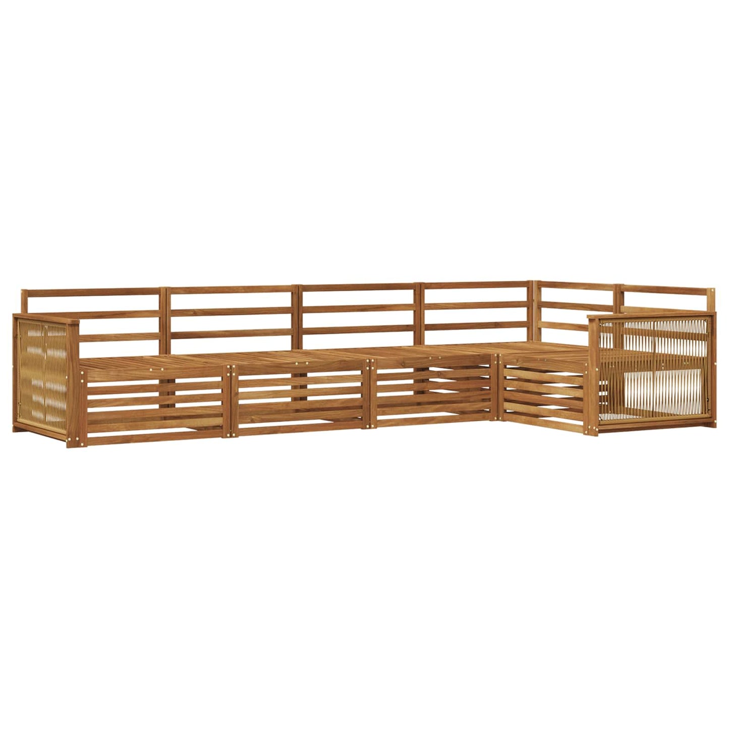 Outdoor-Sofagarnitur 5 pcs Natur Massivholz Akazie