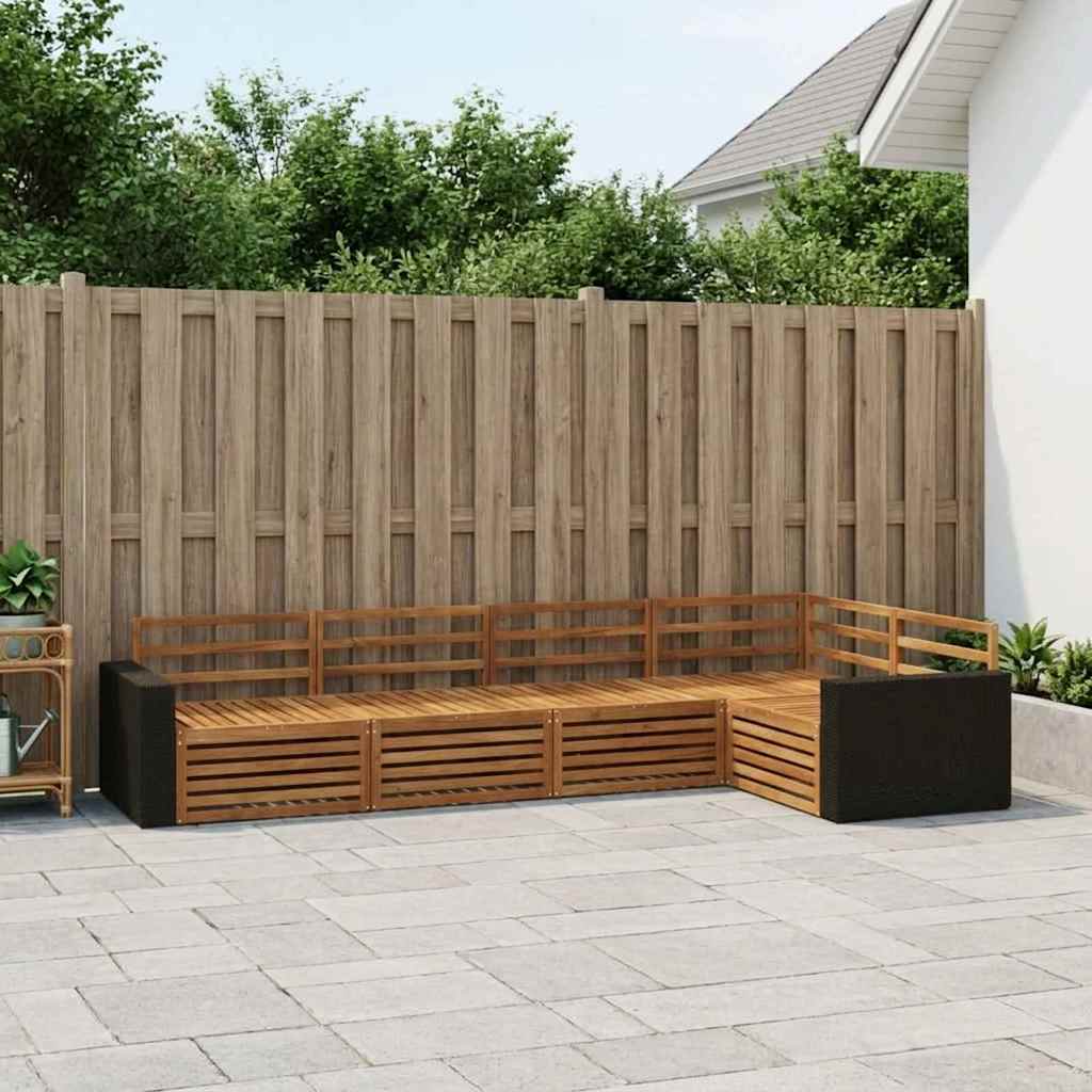 Outdoor-Sofagarnitur 5 pcs Natur 331 x 172,5 x 73 cm