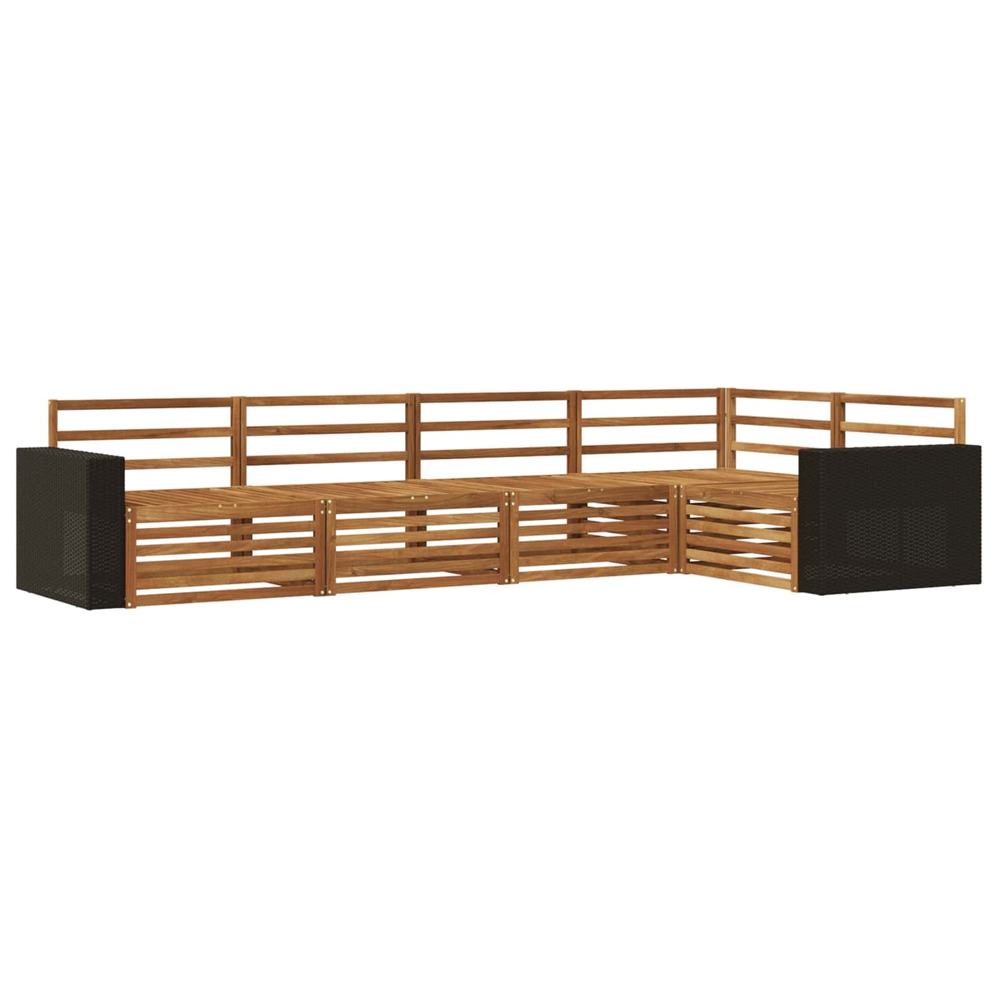 Outdoor-Sofagarnitur 5 pcs Natur 331 x 172,5 x 73 cm