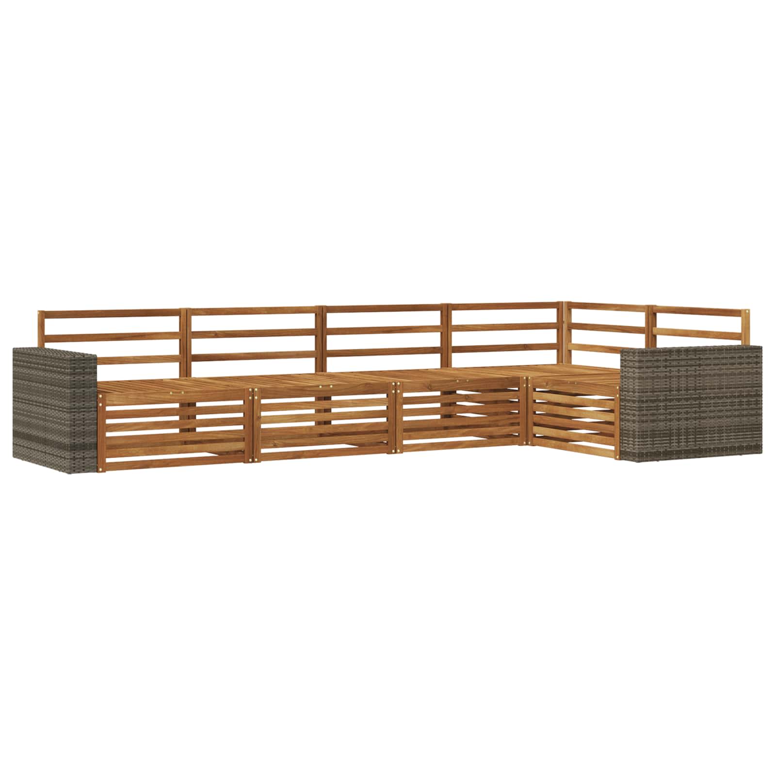 Outdoor-Sofagarnitur 5 pcs Natur 331 x 172,5 x 73 cm
