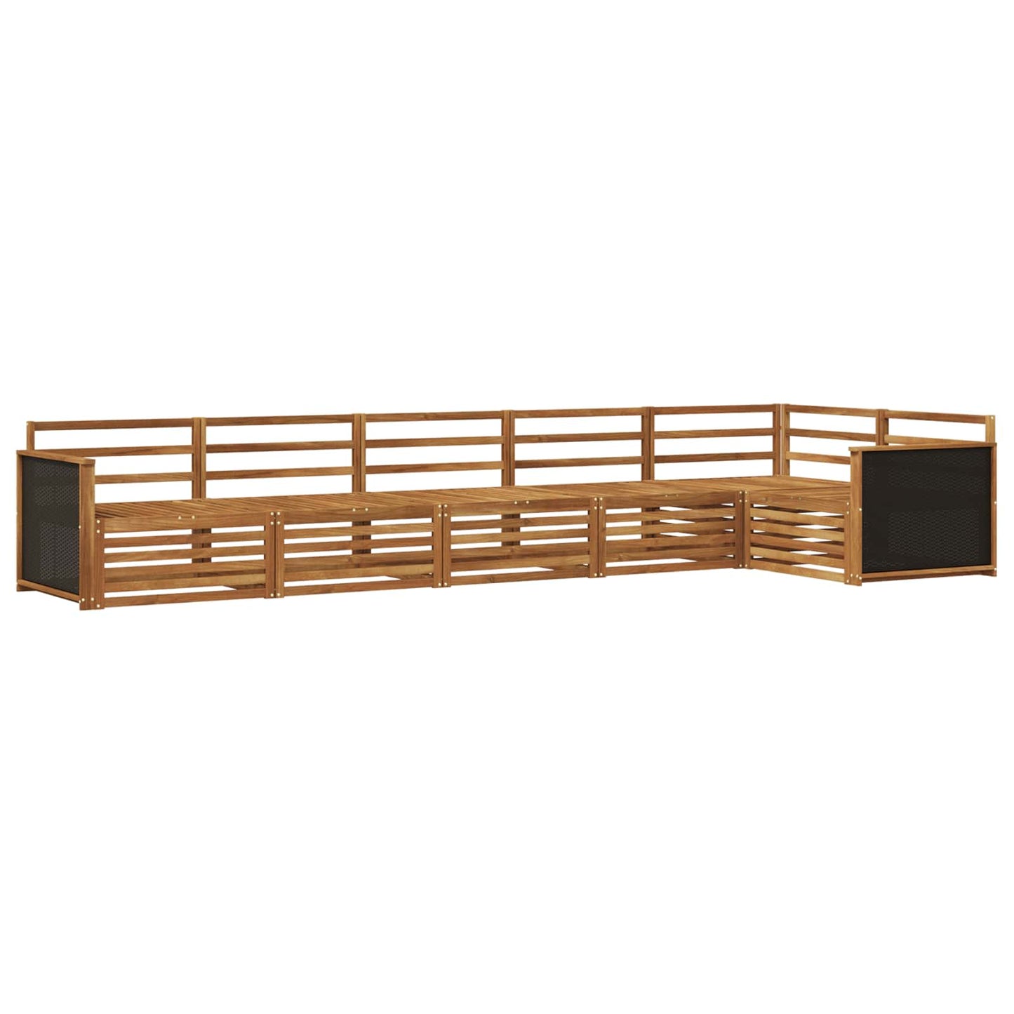 Outdoor-Sofagarnitur 6 pcs Natur 406 x 168,5 x 73 cm