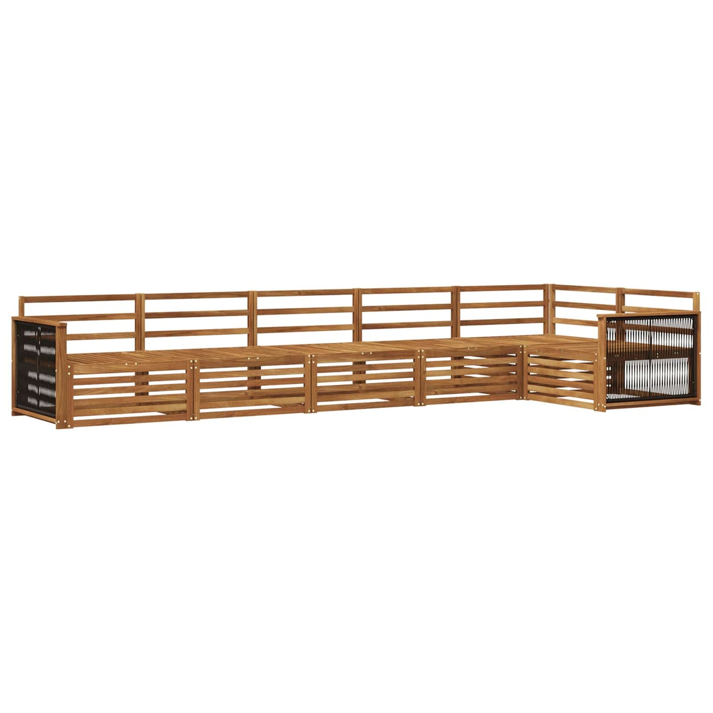 Outdoor-Sofagarnitur 6 pcs Natur Massivholz Akazie