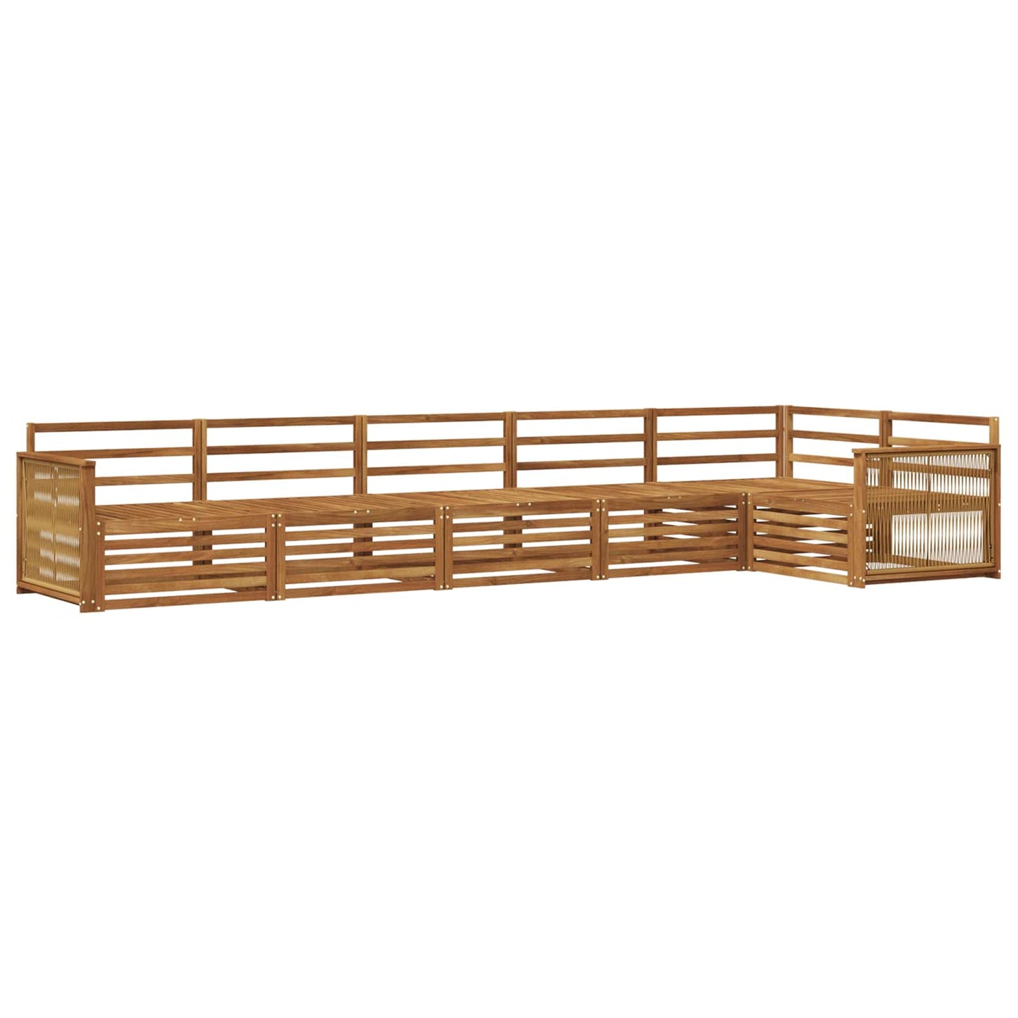Outdoor-Sofagarnitur 6 pcs Natur Massivholz Akazie
