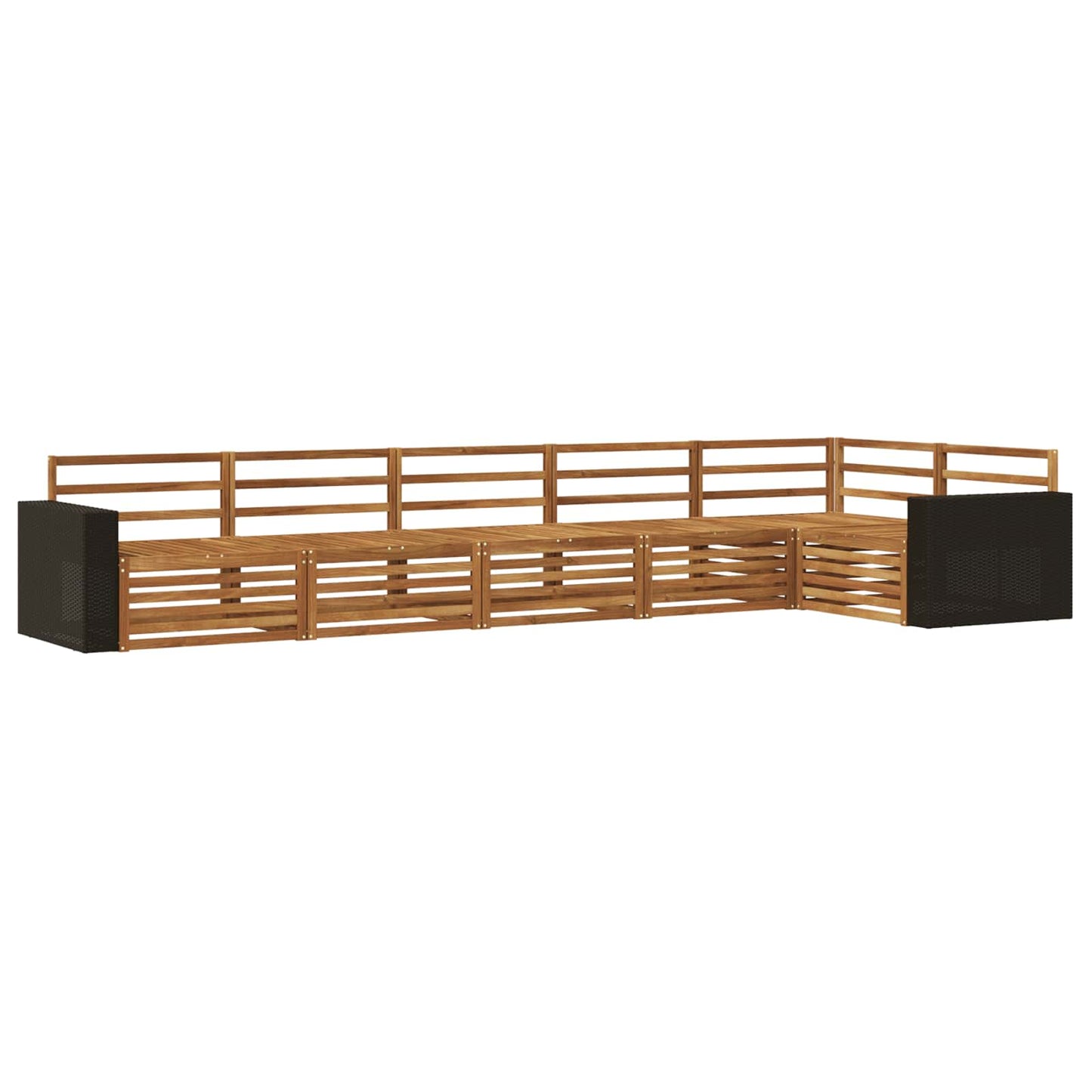 Outdoor-Sofagarnitur 6 pcs Natur 402 x 172,5 x 73 cm