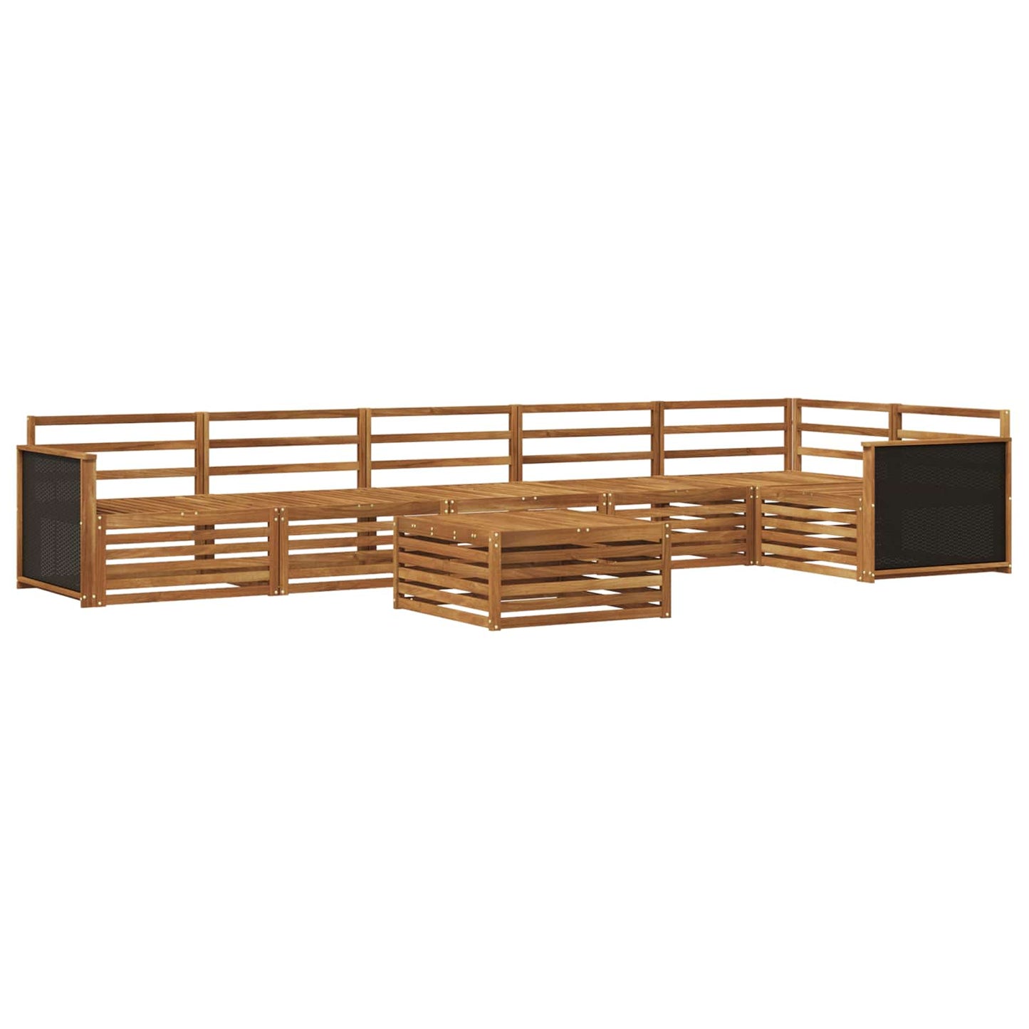 Outdoor-Sofagarnitur 7 pcs Natur 79 x 79 x 37 cm