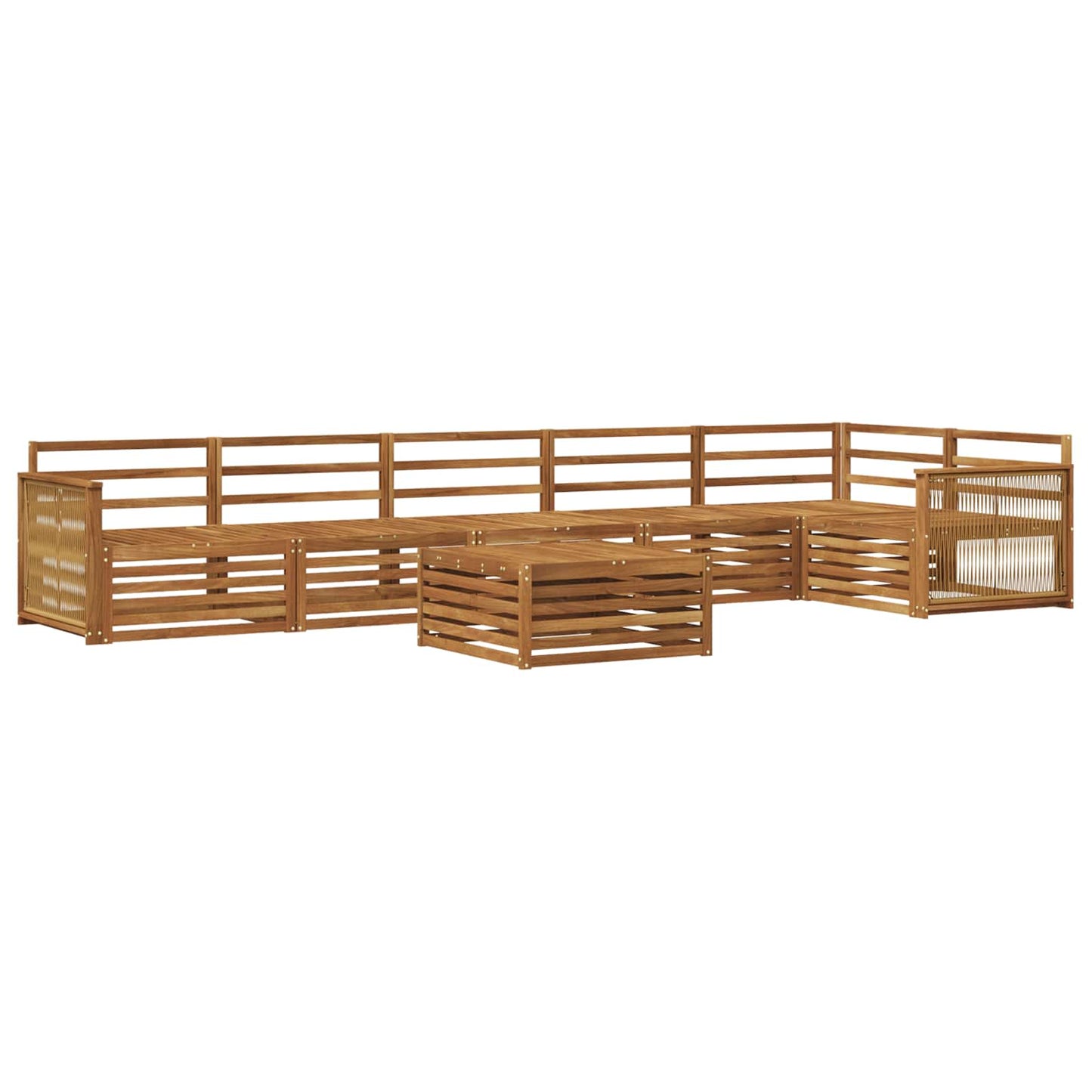 Outdoor-Sofagarnitur 7 pcs Natur Massivholz Akazie