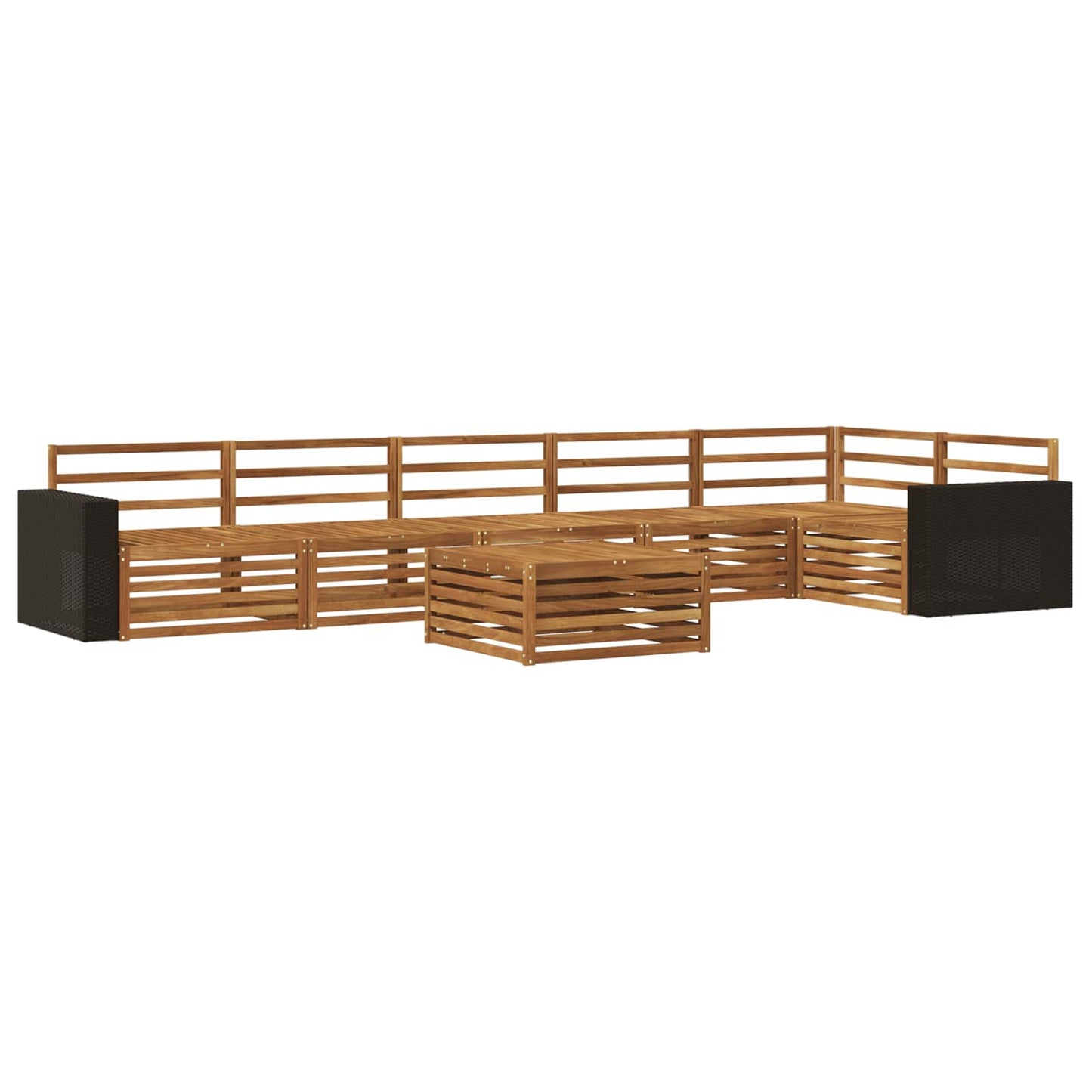 Outdoor-Sofagarnitur 7 pcs Natur 79 x 79 x 37 cm
