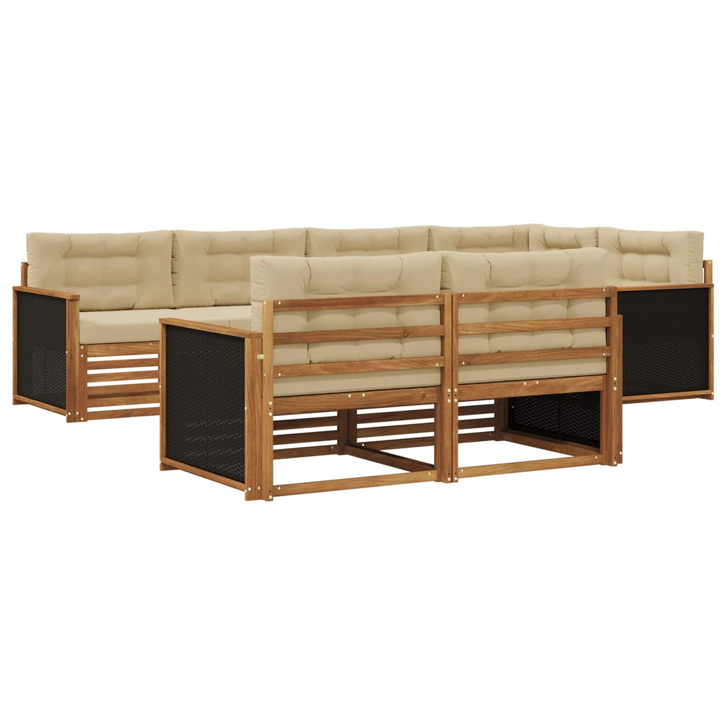 Outdoor-Sofagarnitur mit Kissen 7 pcs