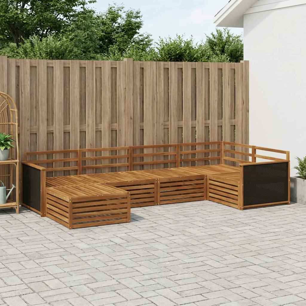 Outdoor-Sofagarnitur 6 pcs Natur