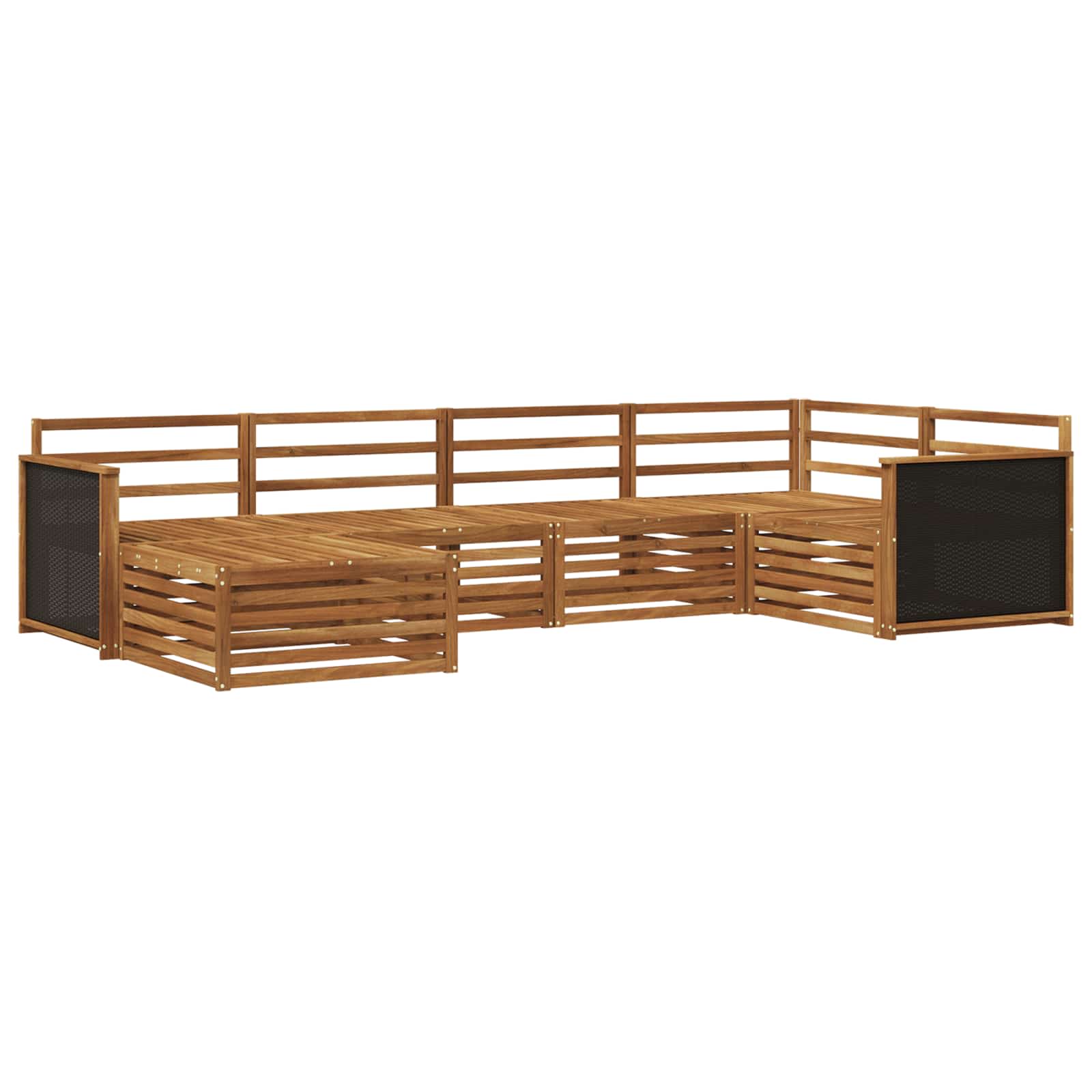 Outdoor-Sofagarnitur 6 pcs Natur